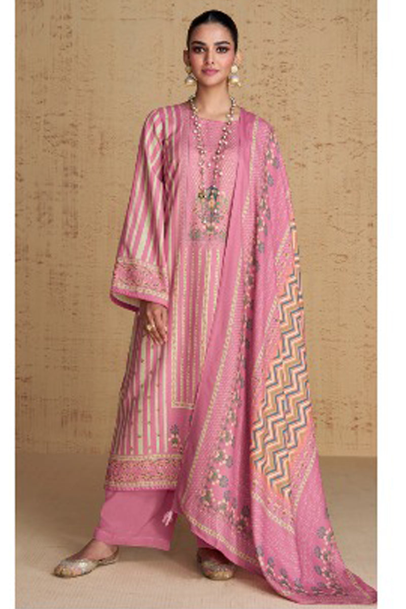 Pink Pure Pasmina Silk Suit Set