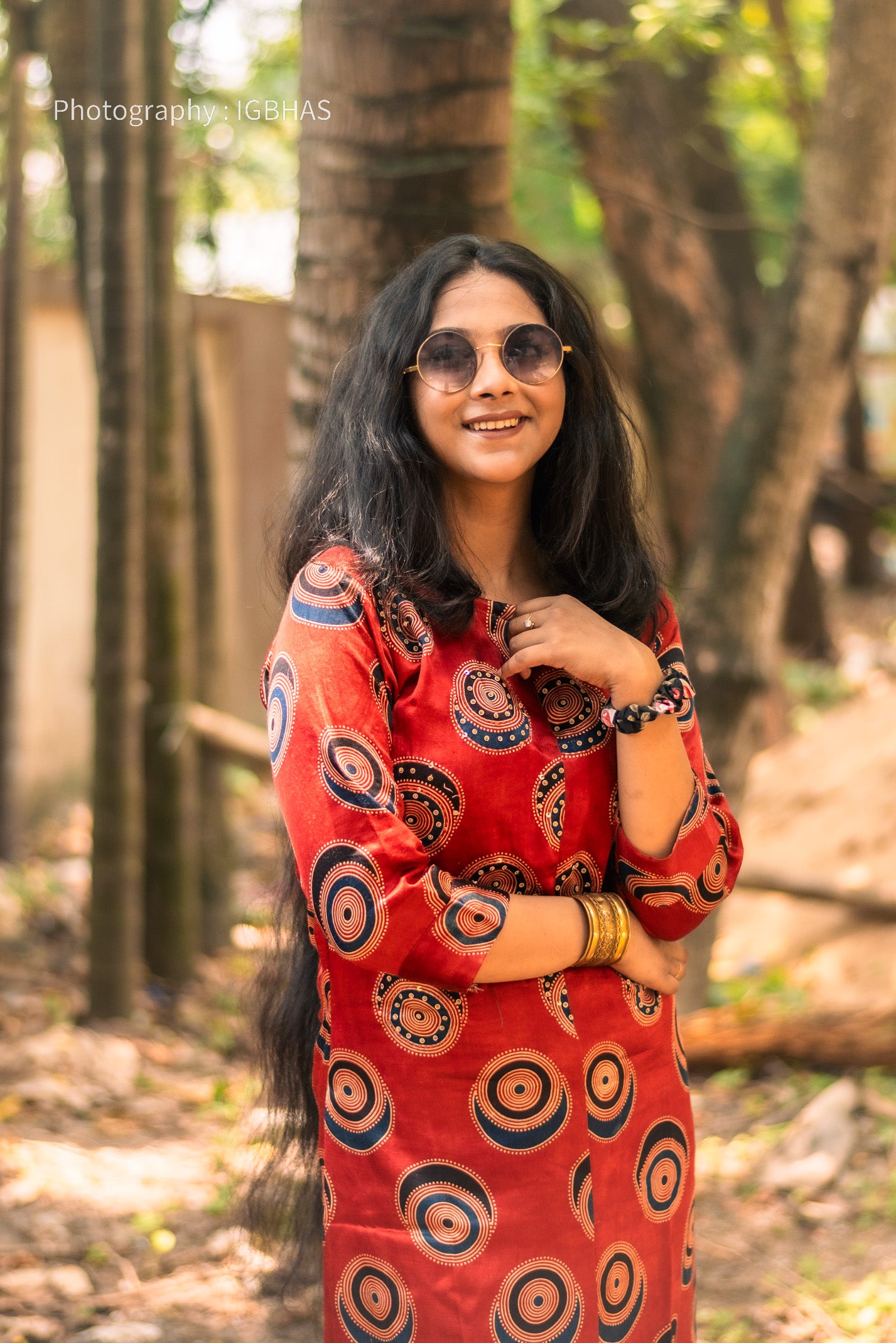 Rustic Auburn Red Modal Silk Designer Kurta