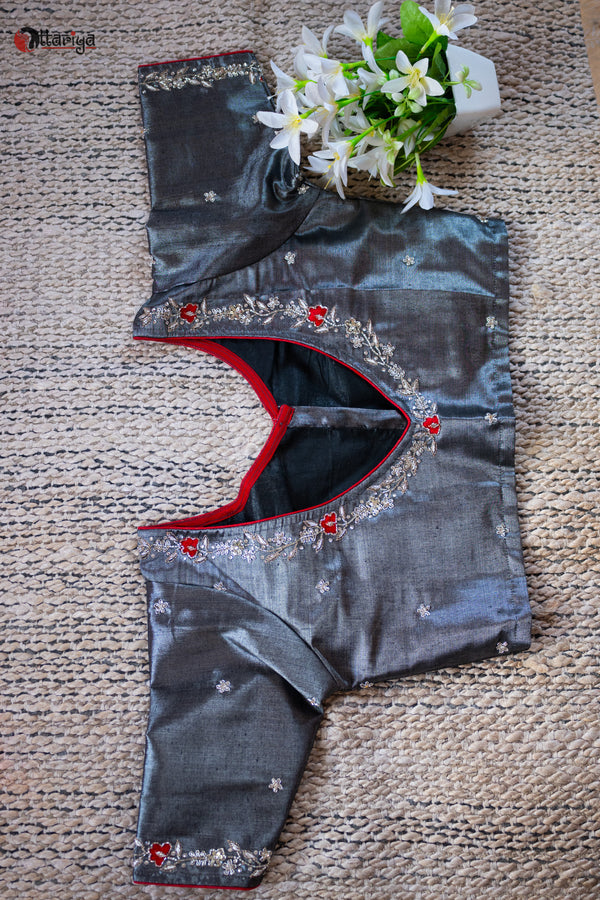 Silver Bindi Blouse - Uttariya