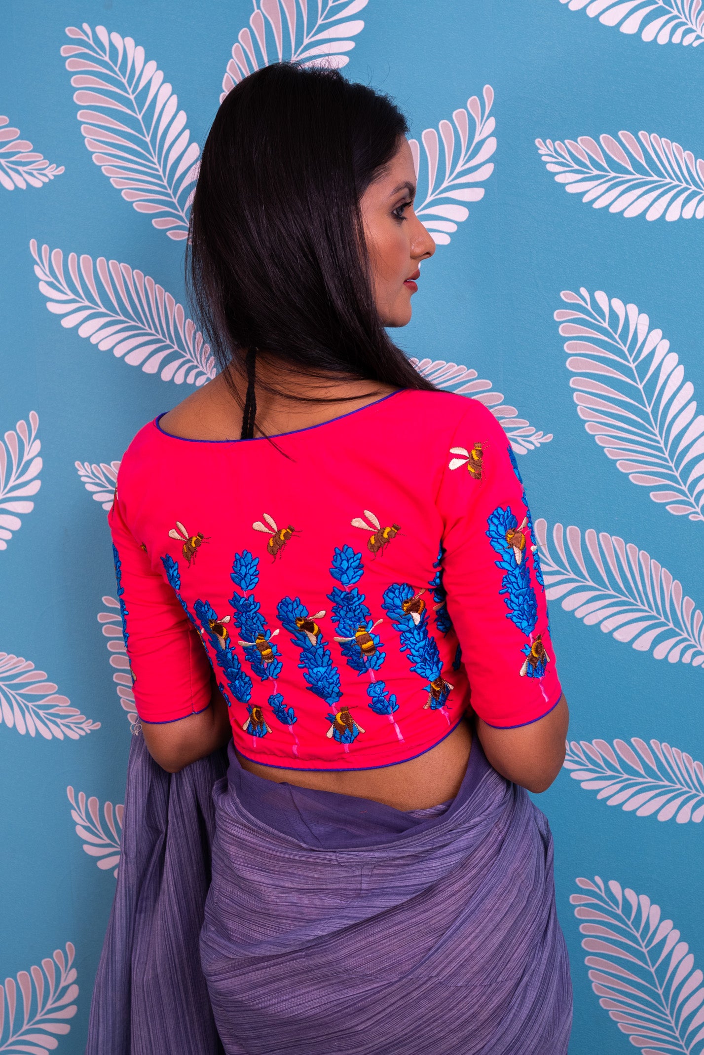 Magenta Bee Blouse - Uttariya
