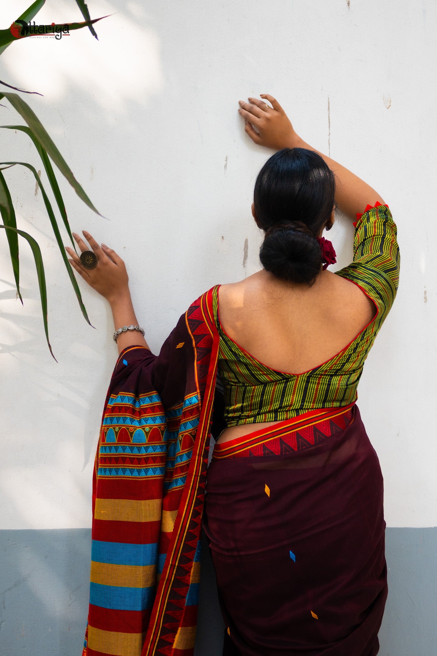 Stripe Modal Silk Blouse