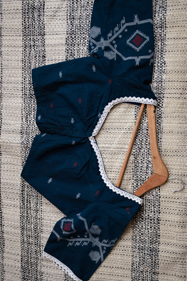 Mrinalini Handwoven Jacquard Blouse - Uttariya