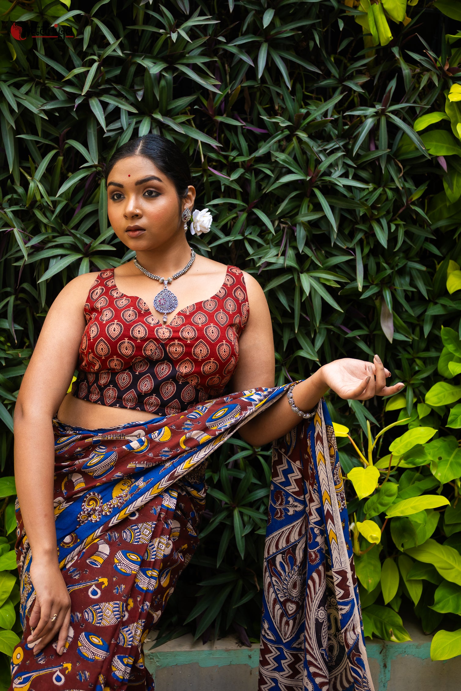 Kalamkari blouse - Uttariya