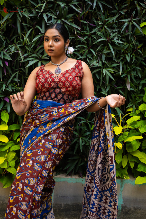 Kalamkari blouse - Uttariya