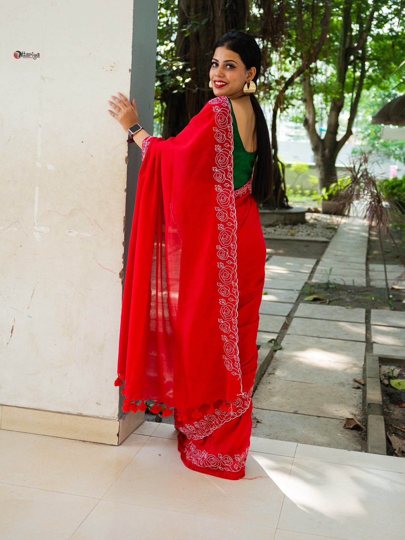 Laal Ful Saree