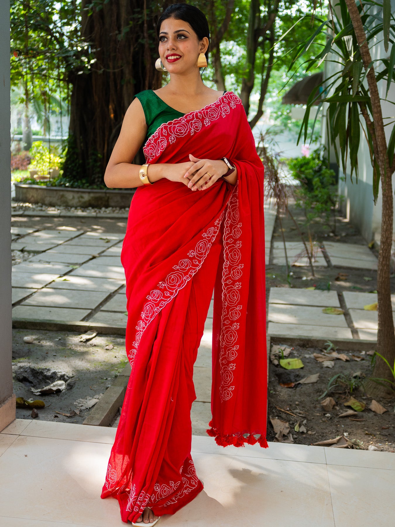 Laal Ful Saree