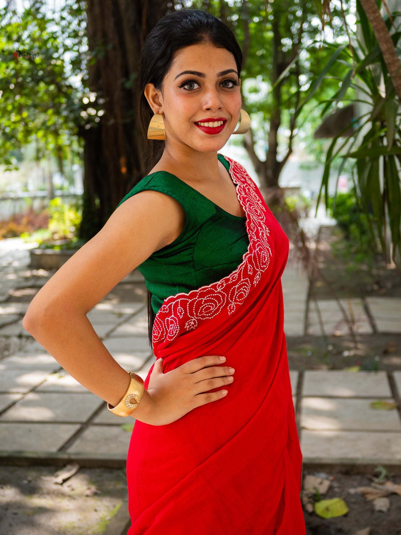 Laal Ful Saree