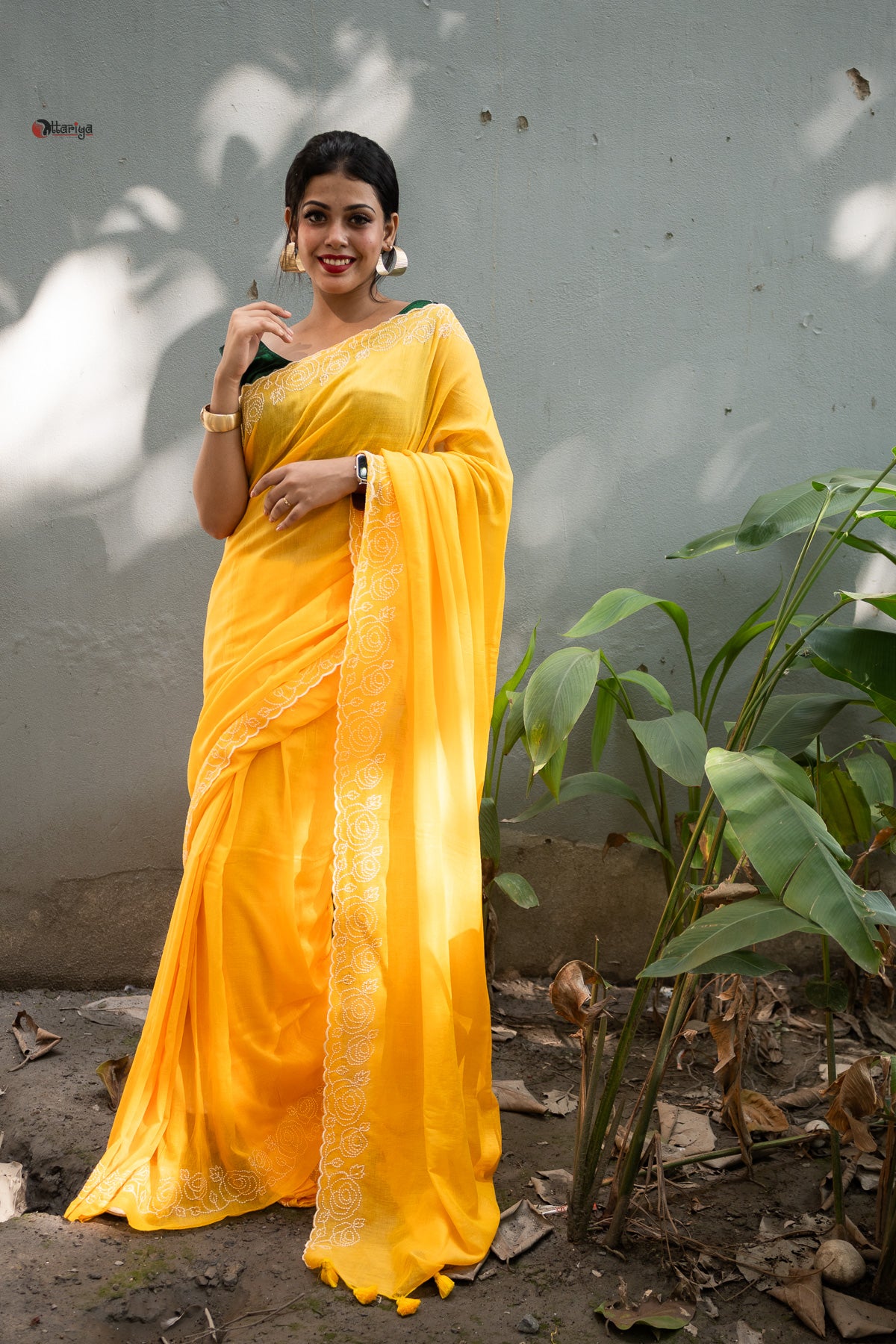 Holde ful Saree