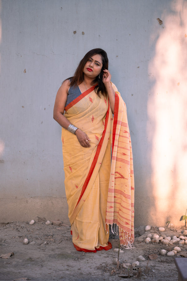 Jubani Jamdani Saree - Uttariya