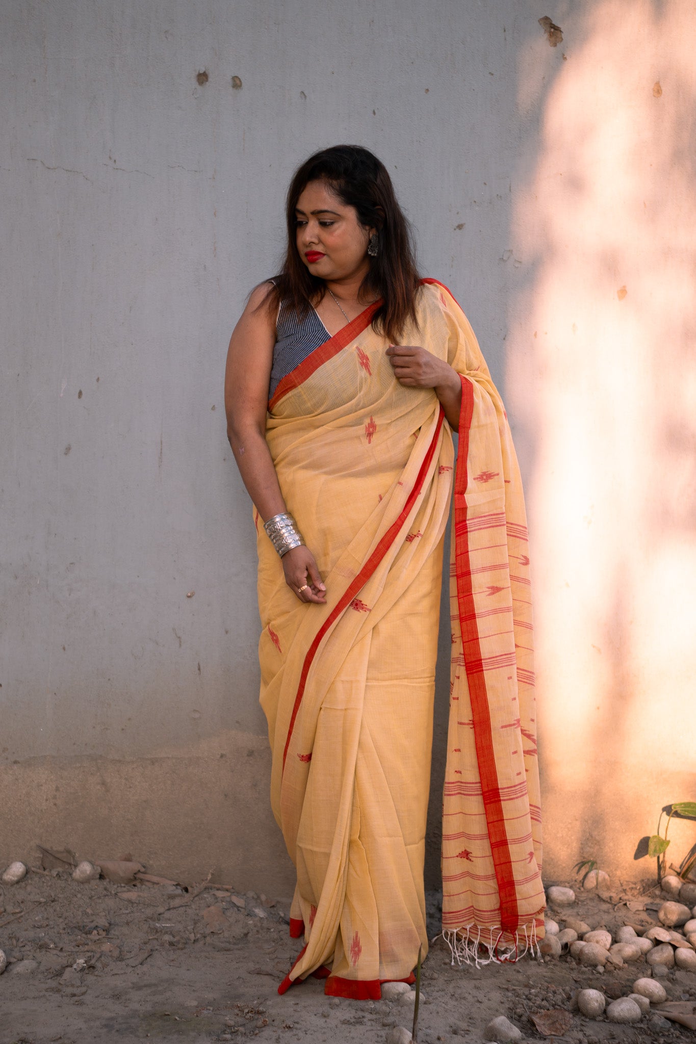 Jubani Jamdani Saree - Uttariya