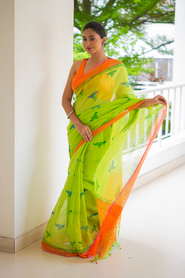 Tuntuni — Handwoven Mul Cotton Saree