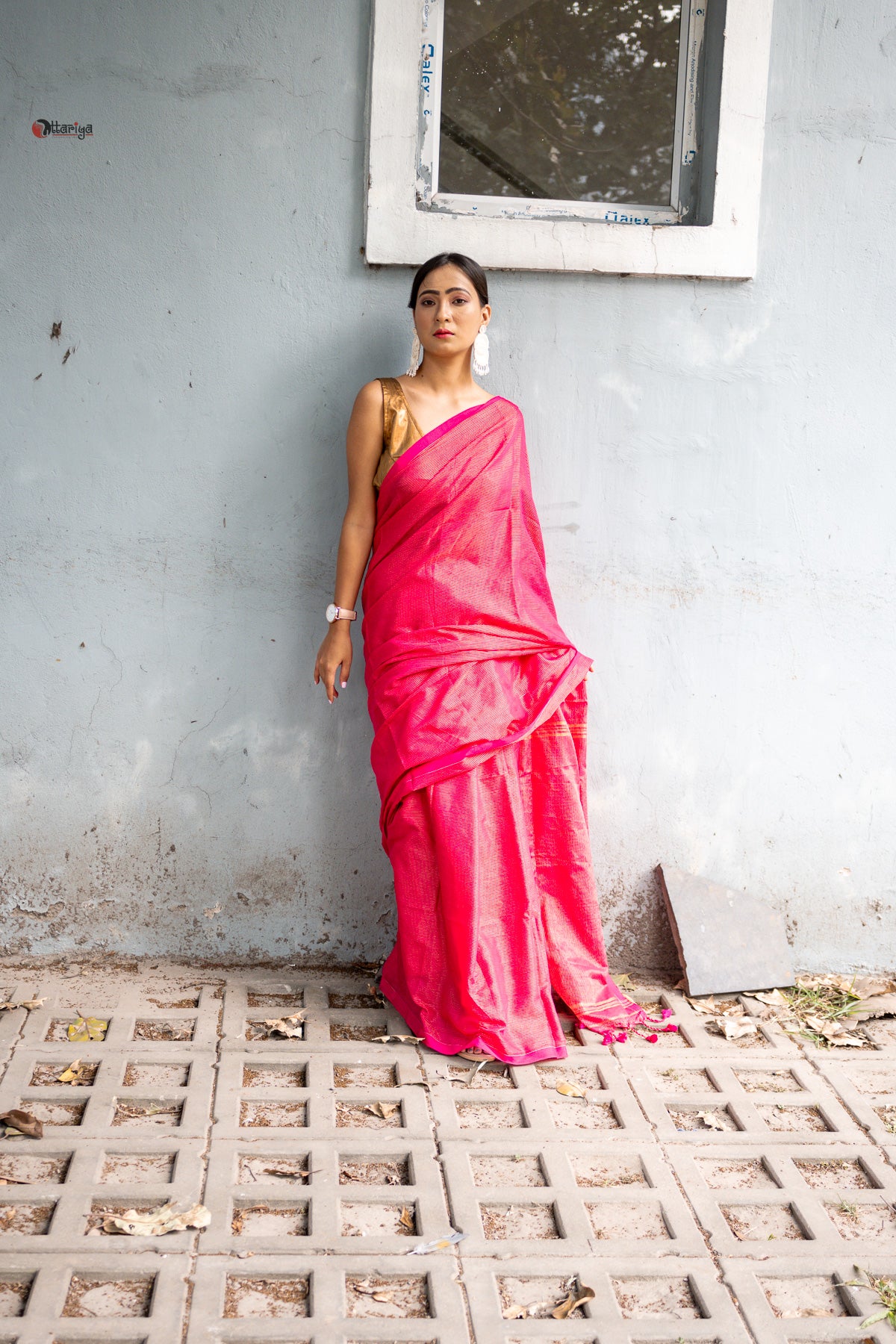 Pink Shine In Party Handloom Cotton Saree