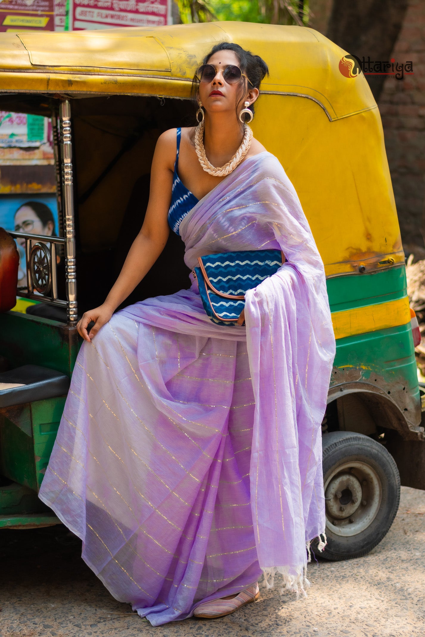 Mauve Maffin Saree