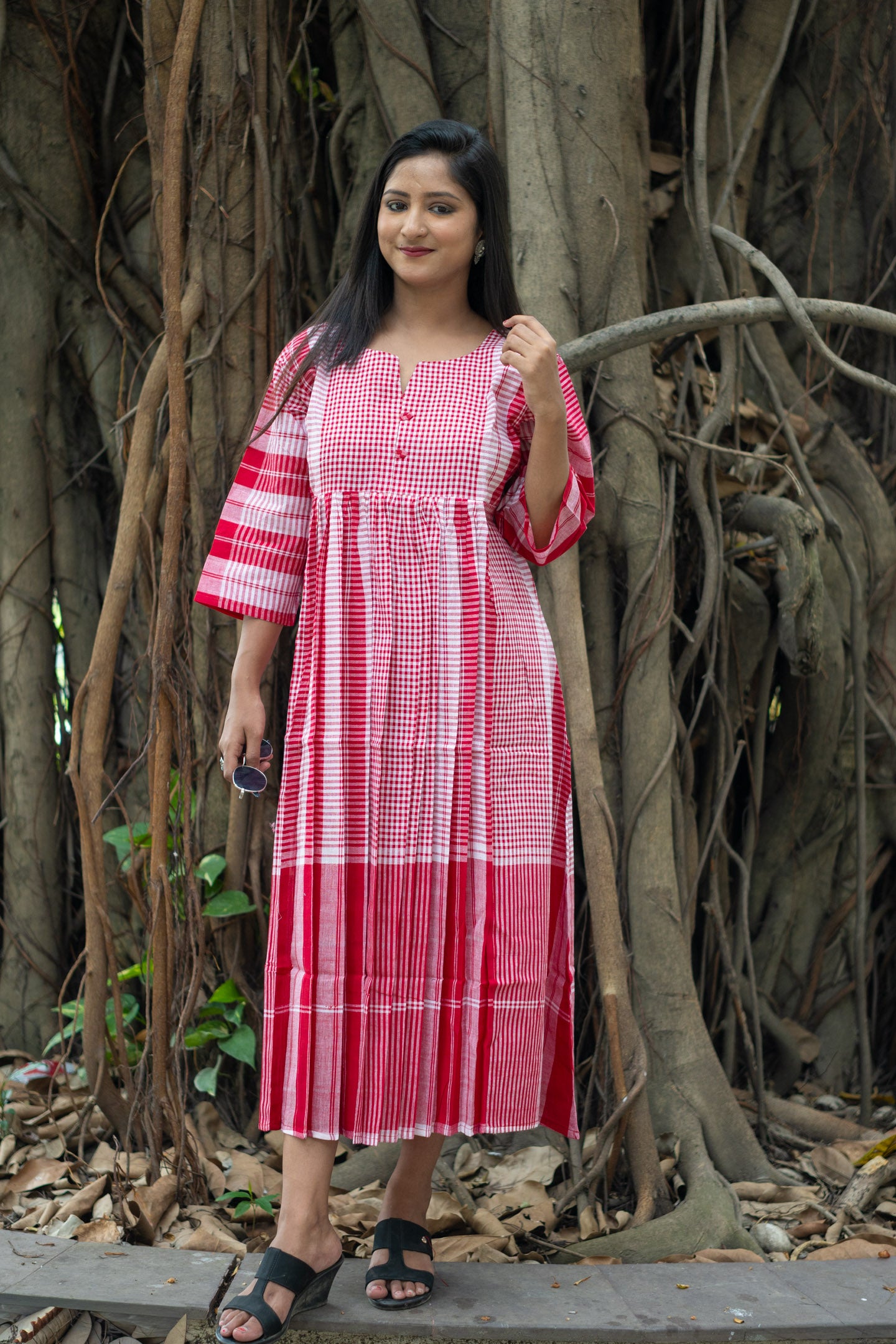 Bahar Gamcha Dress