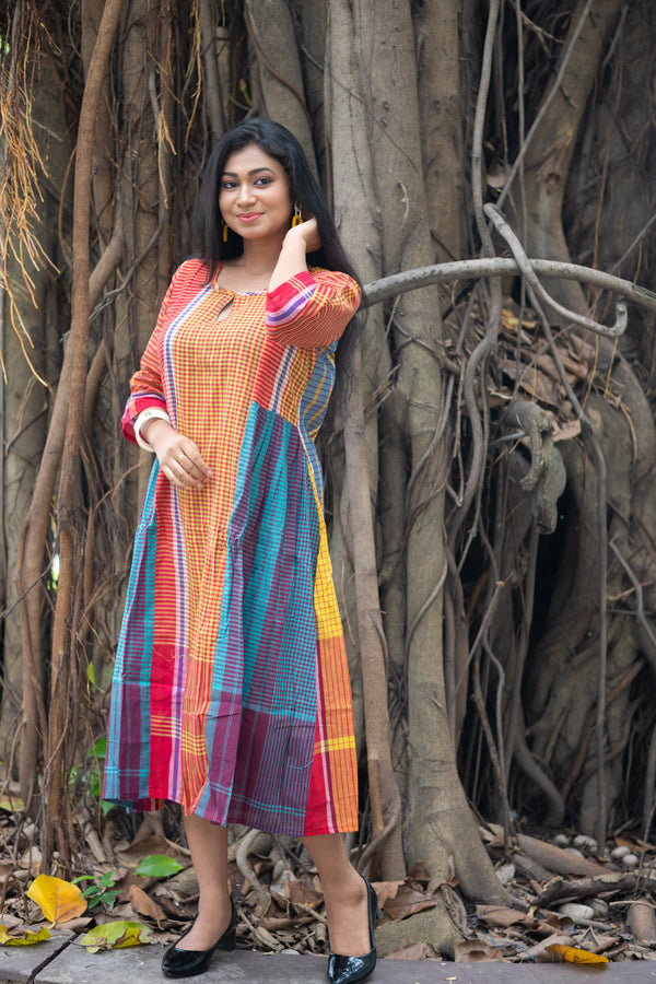 Phagun — Handwoven Gamcha Cotton Dress
