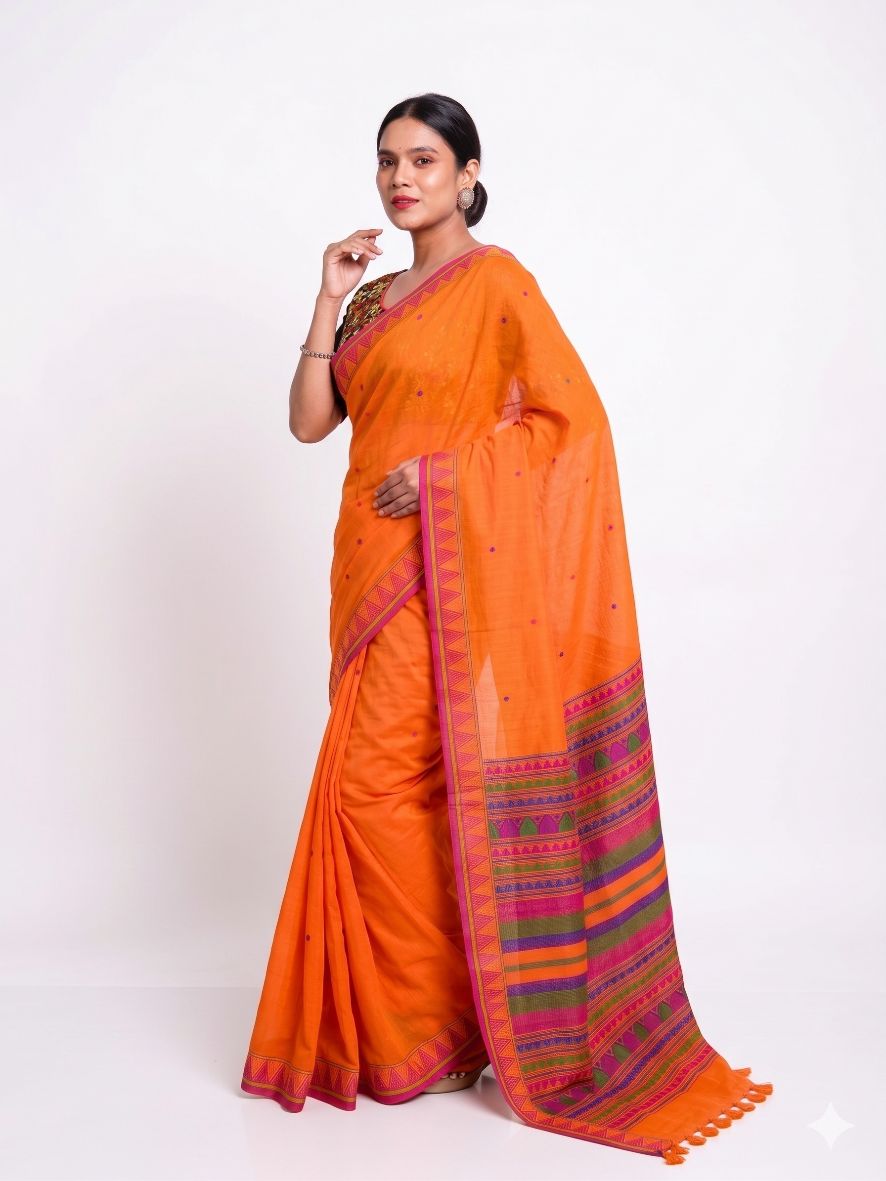 Fire Dongria Saree