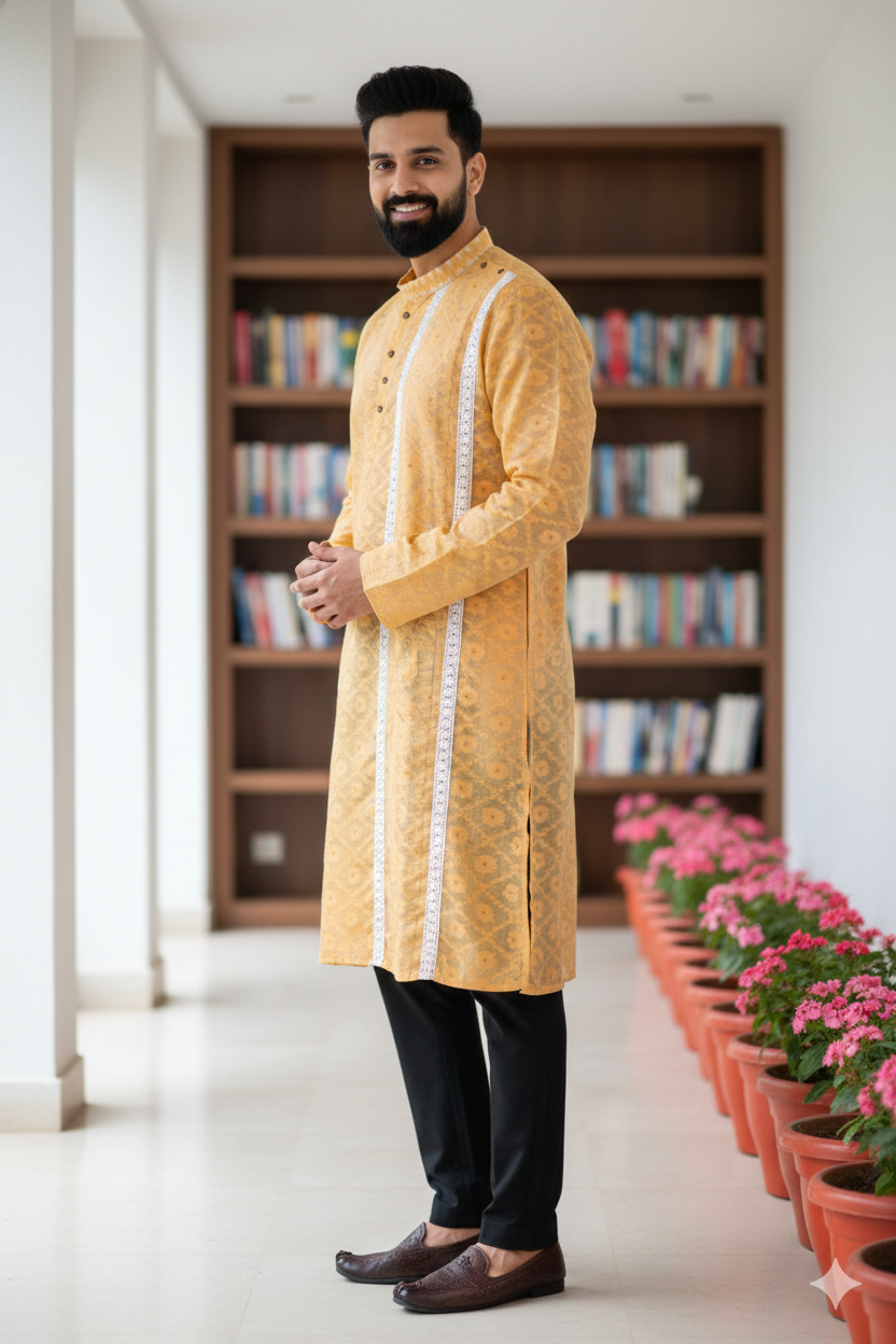 Jamdani long Kurta