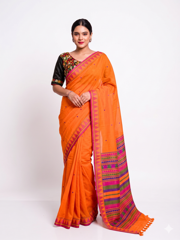 Fire Dongria Saree - Uttariya