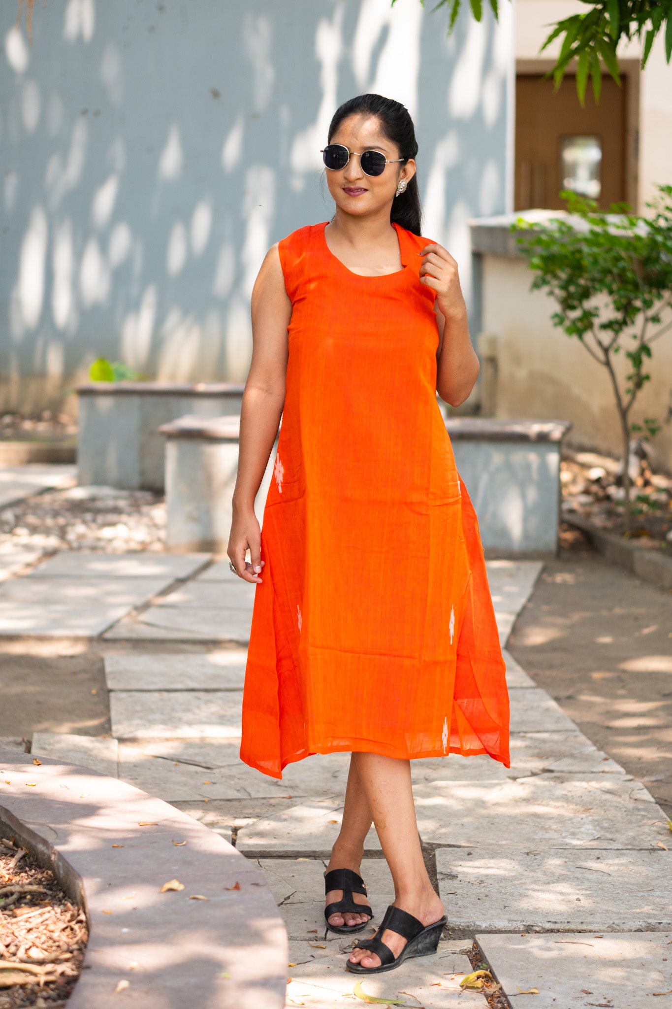 Alpona Soft Jamdani Dress - Uttariya