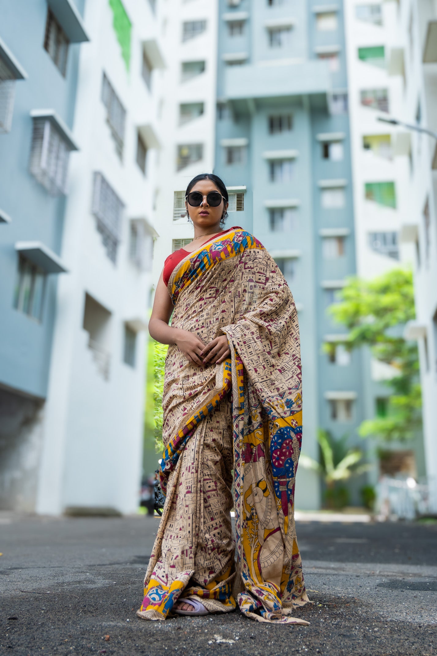 City of era kalamkari Saree