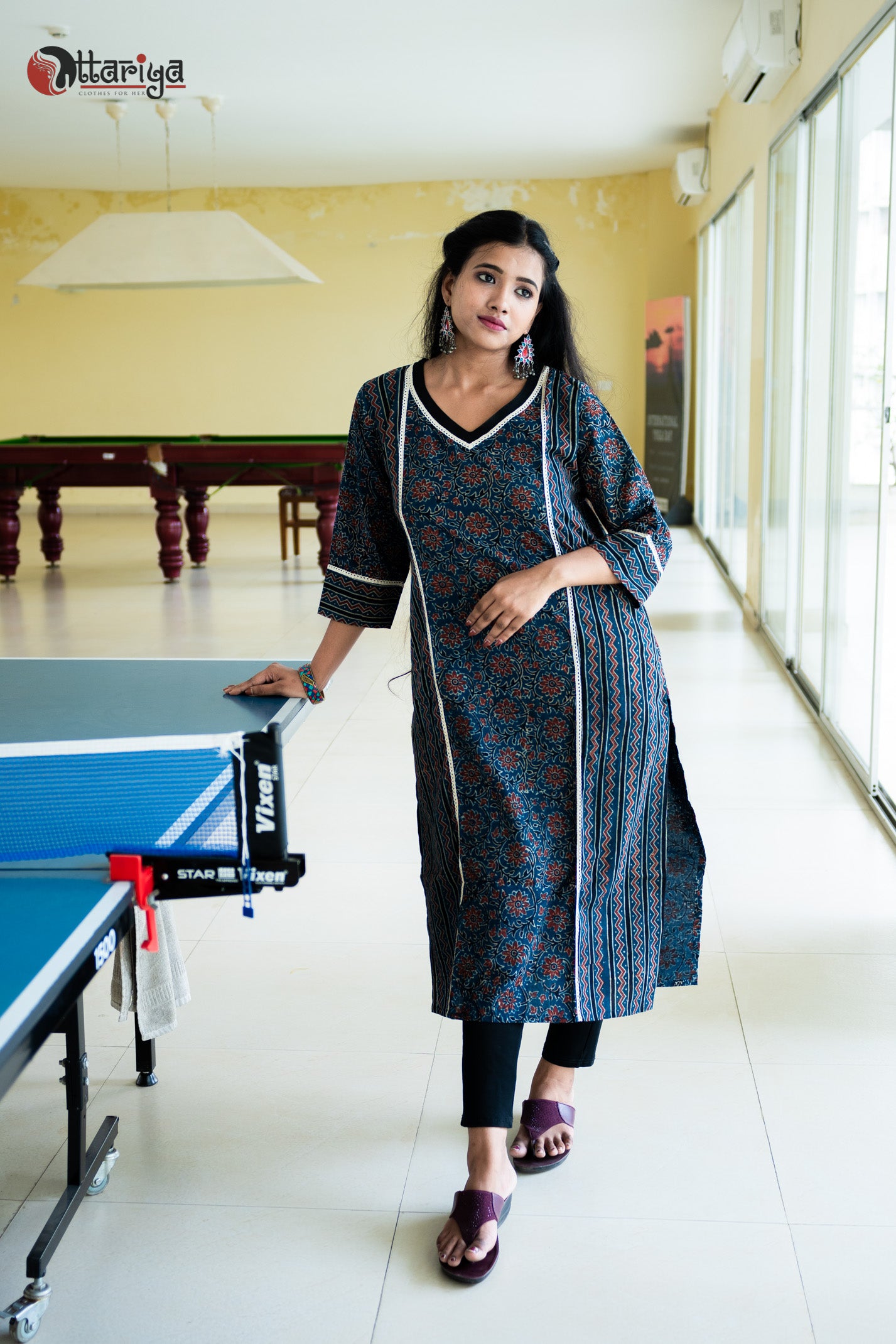 Yale Blue Classic Handwork Cotton Saree - Uttariya