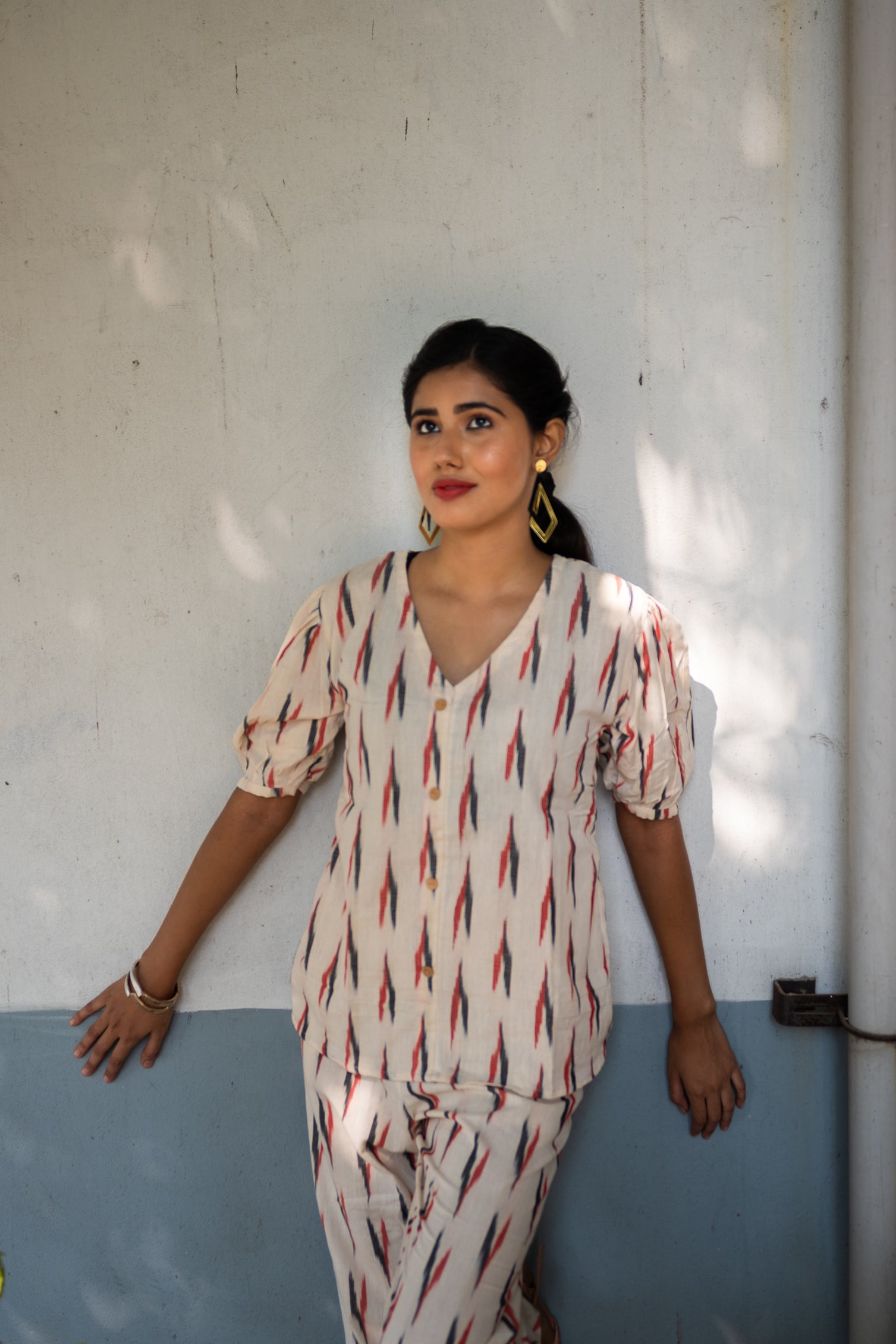 Chandrika Ikkat Cotton Co ord Set