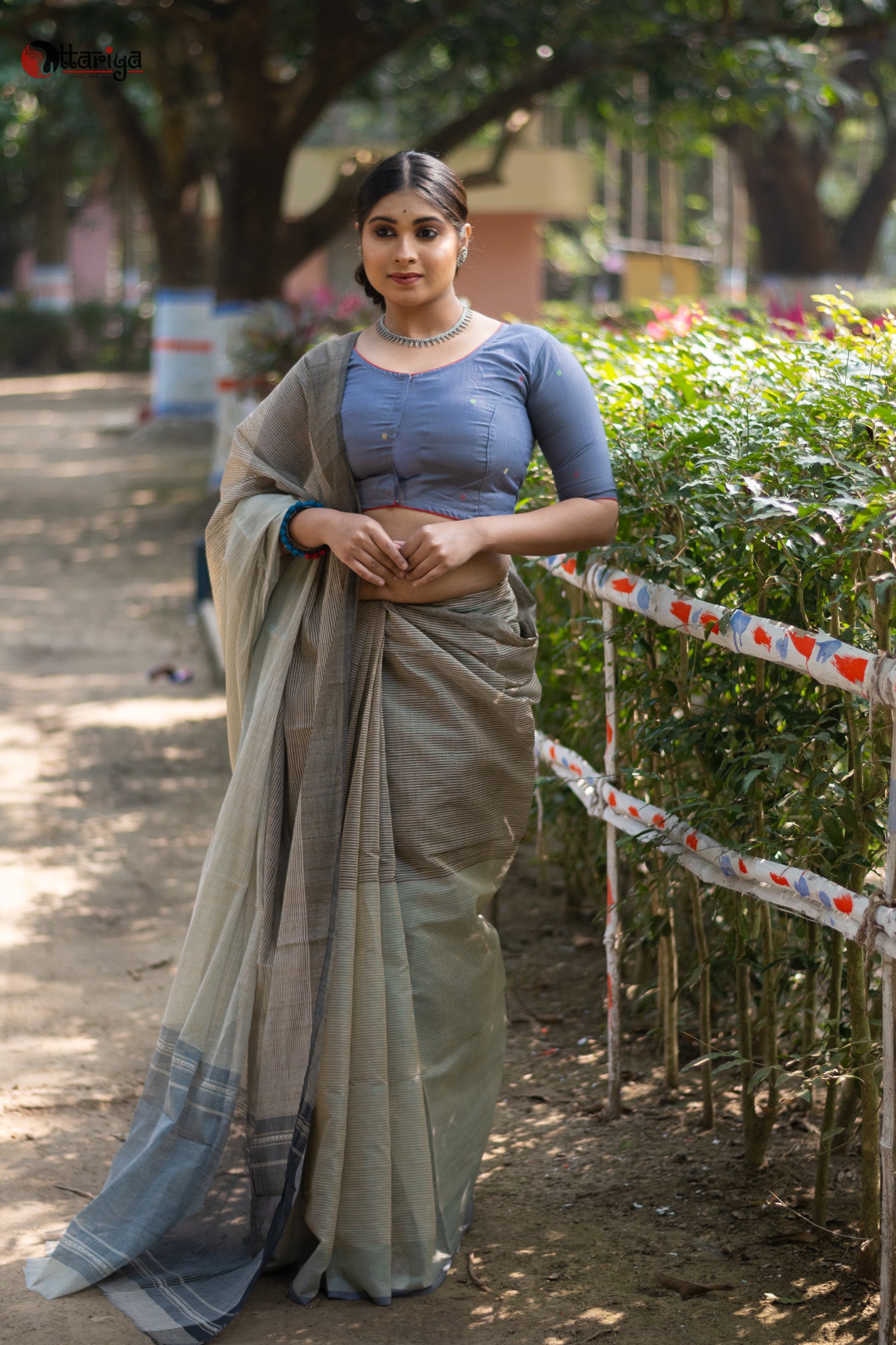 Slate Love Saree