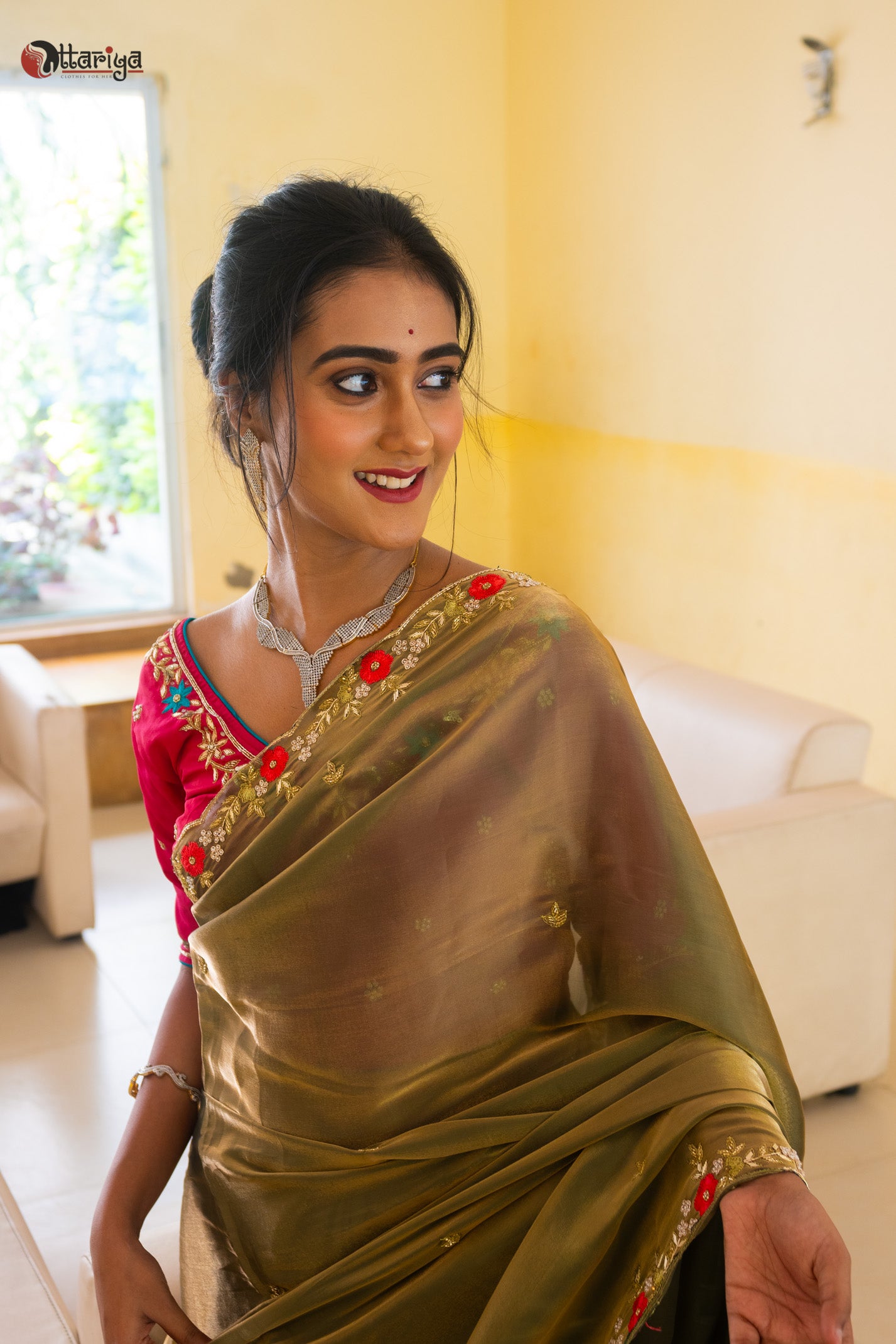 Golden Weave Zardosi Silk Saree