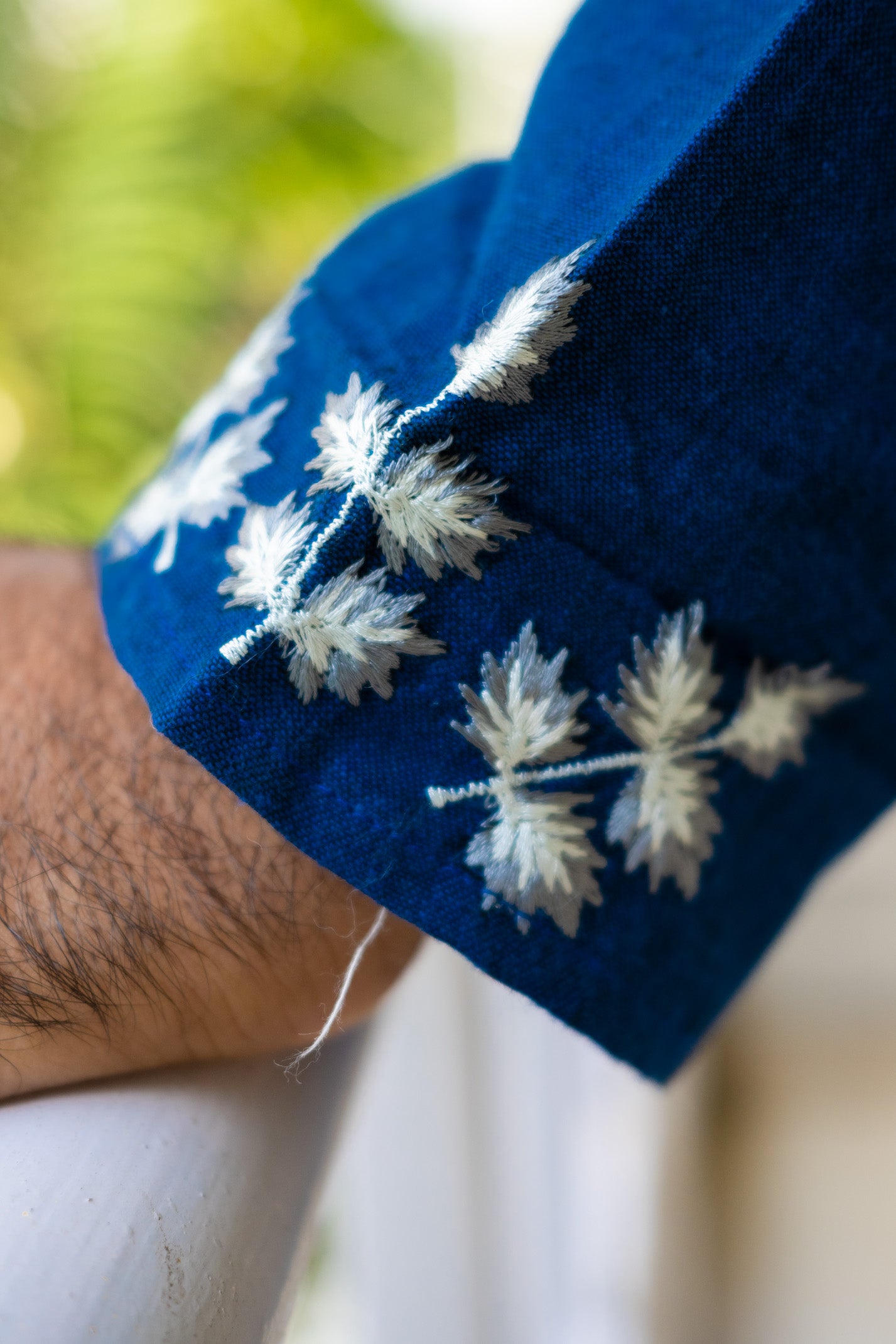 Indigo Khadi Long kurta - Uttariya