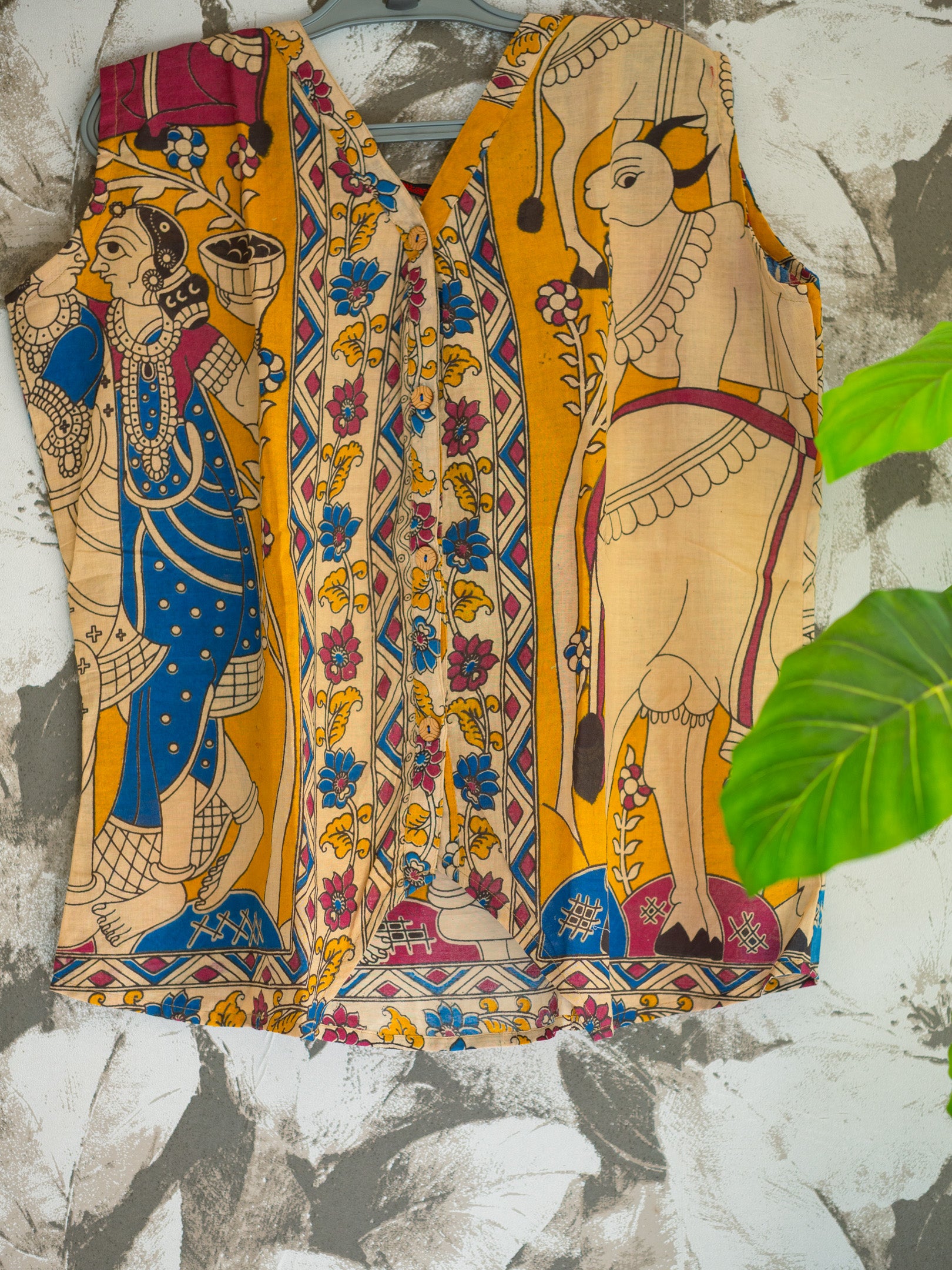Kalamkari Sleeveless Top art