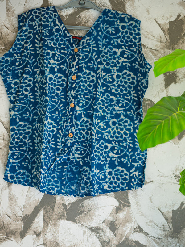 Indigo Cotton Top