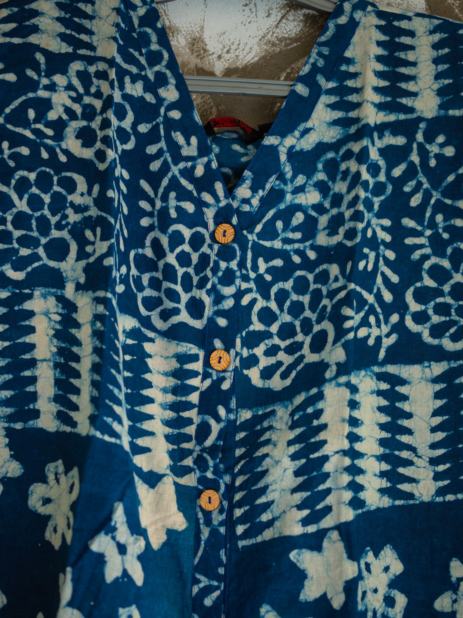 Indigo Handcrafted Batik Sleeveless Cotton Top