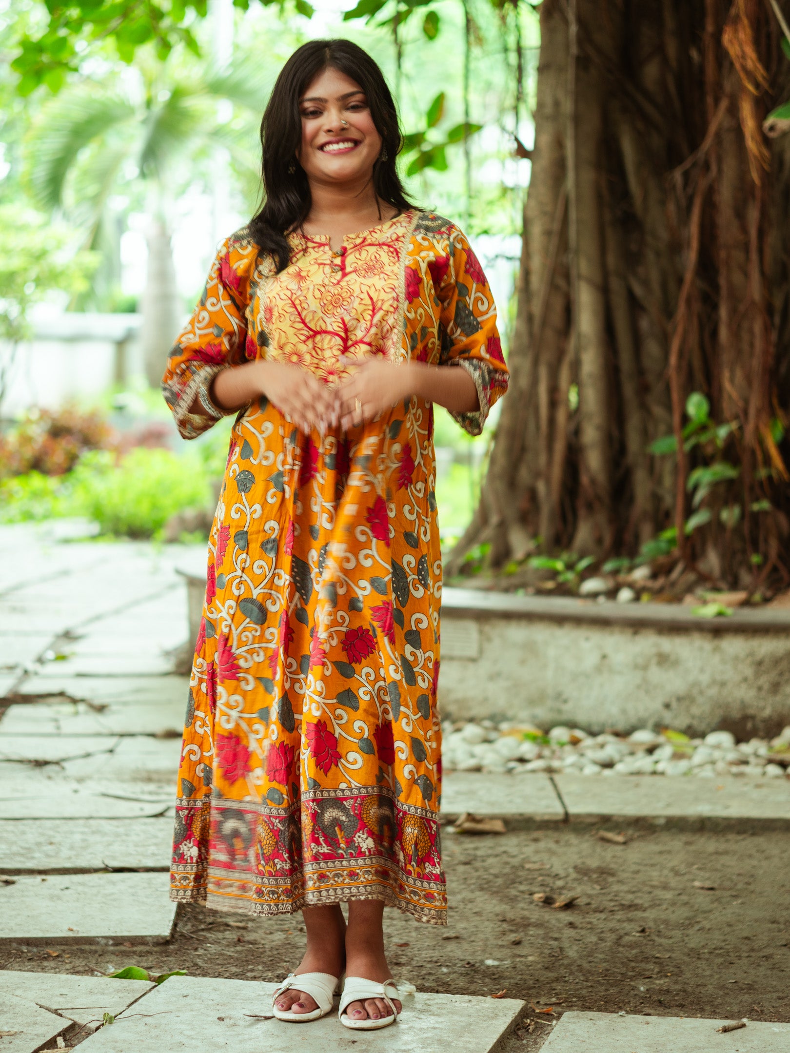Kalamkari Kouture Cotton Dress