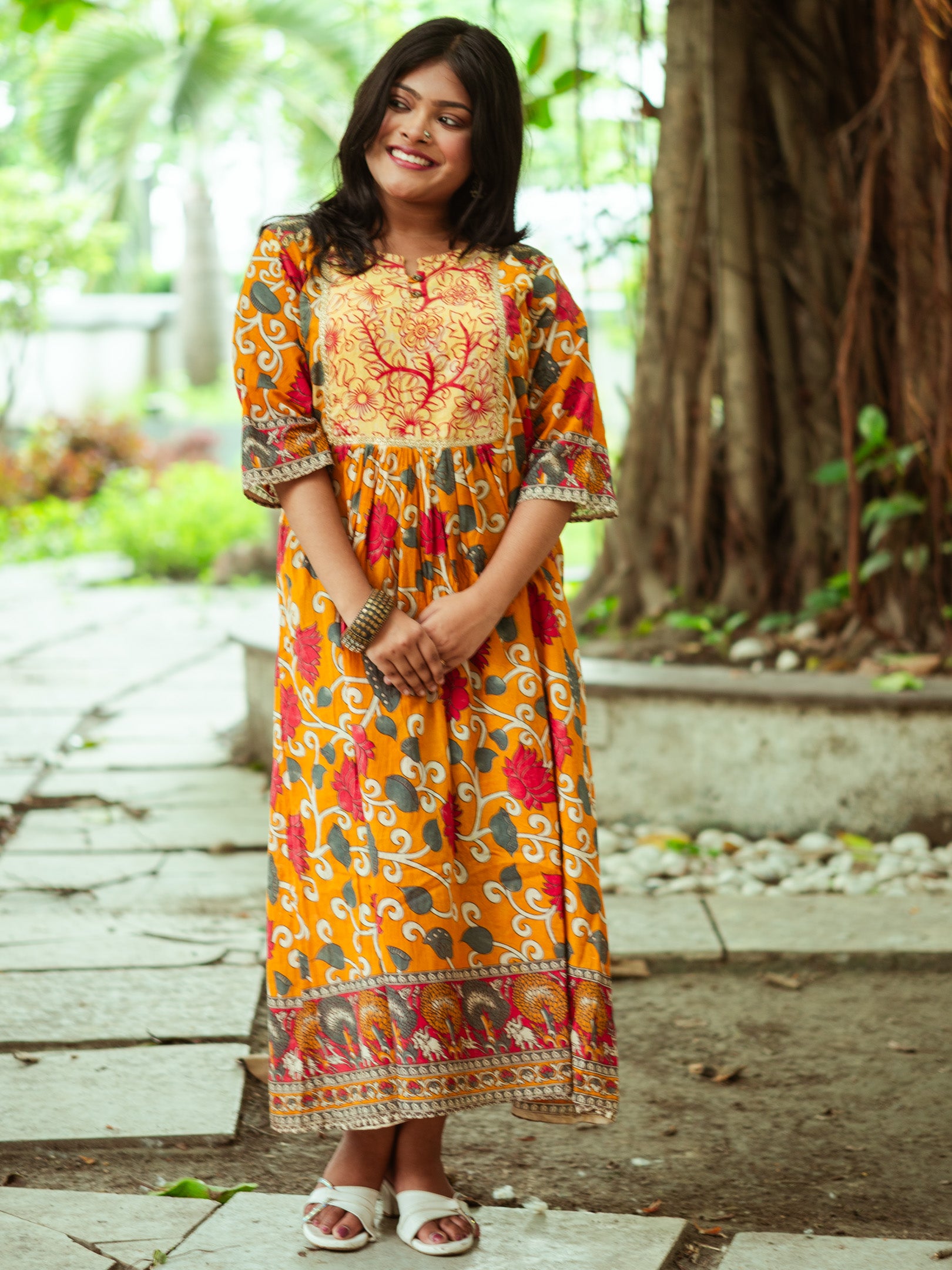 Kalamkari Kouture Cotton Dress