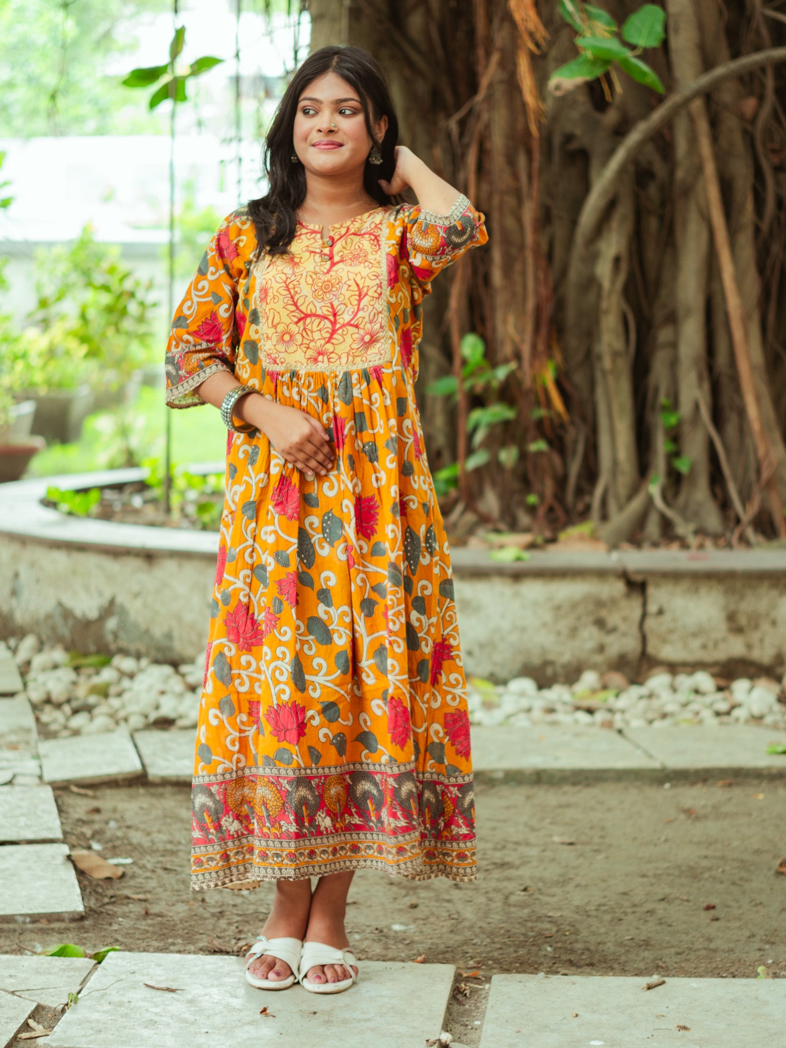 Kalamkari Kouture Cotton Dress
