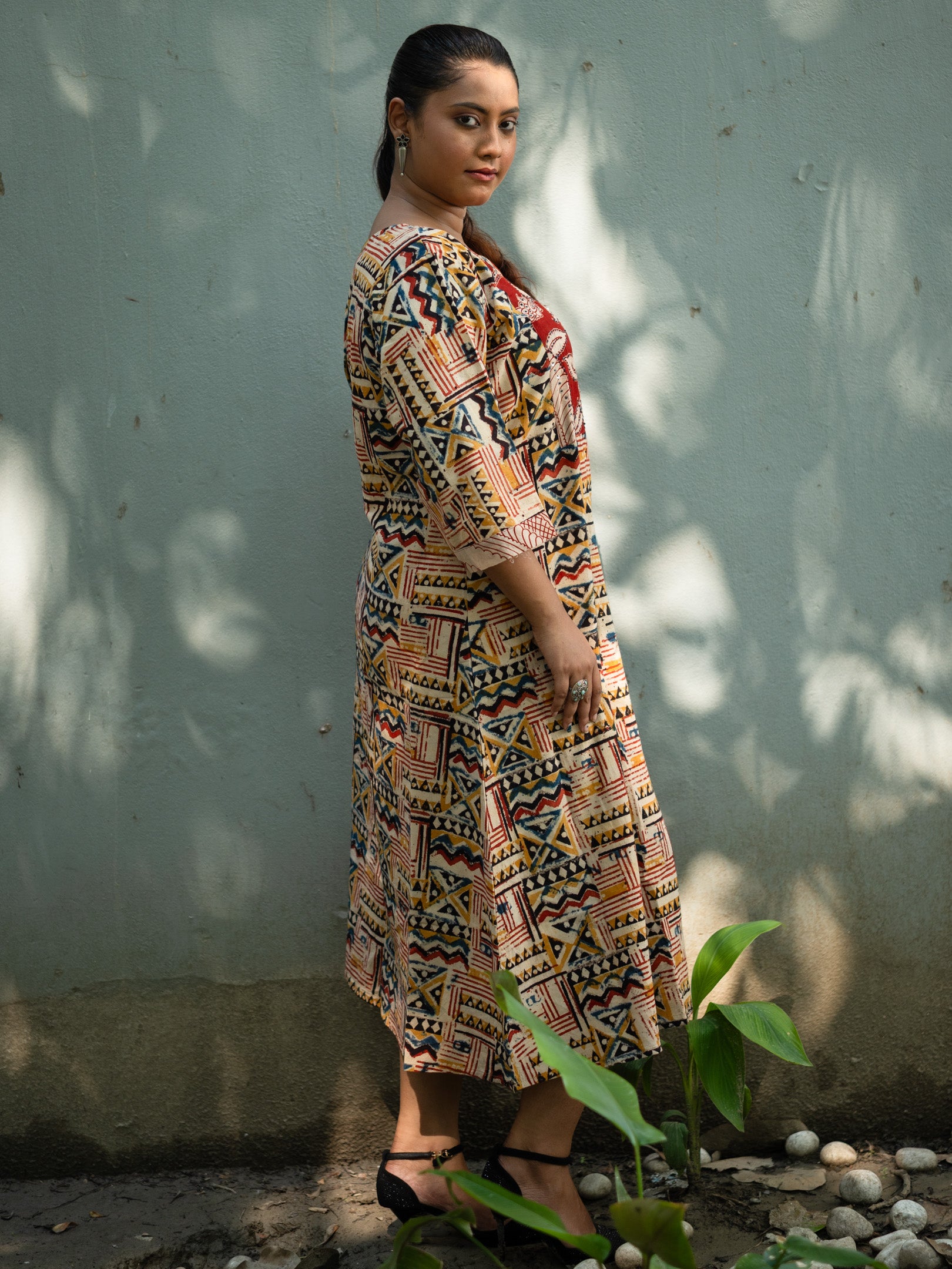 Kalamkari Designer Hand Block Cotton Dress