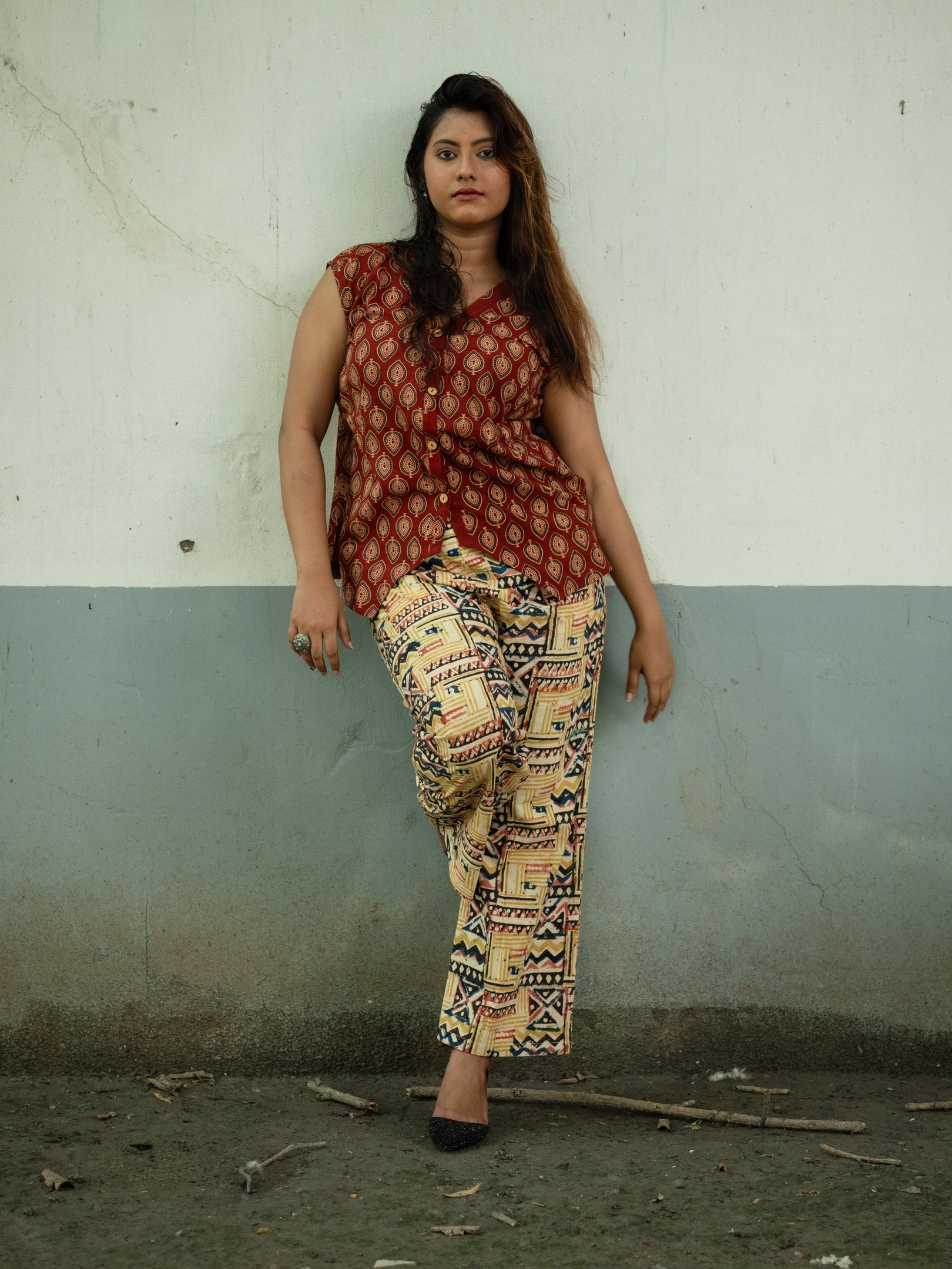 Sleeveless Jacket Top