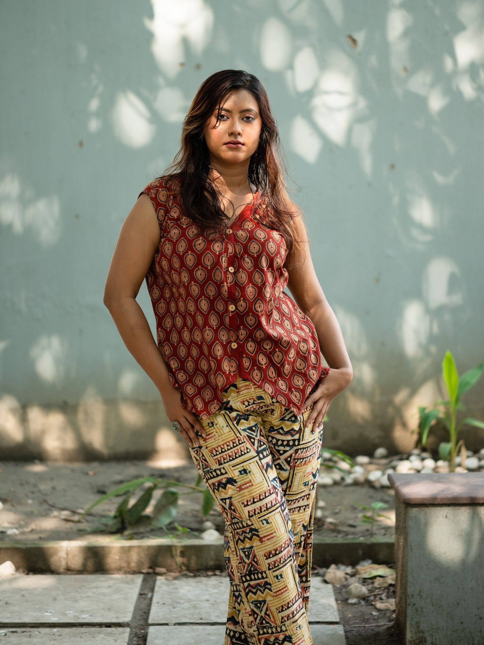 Sleeveless Jacket Top