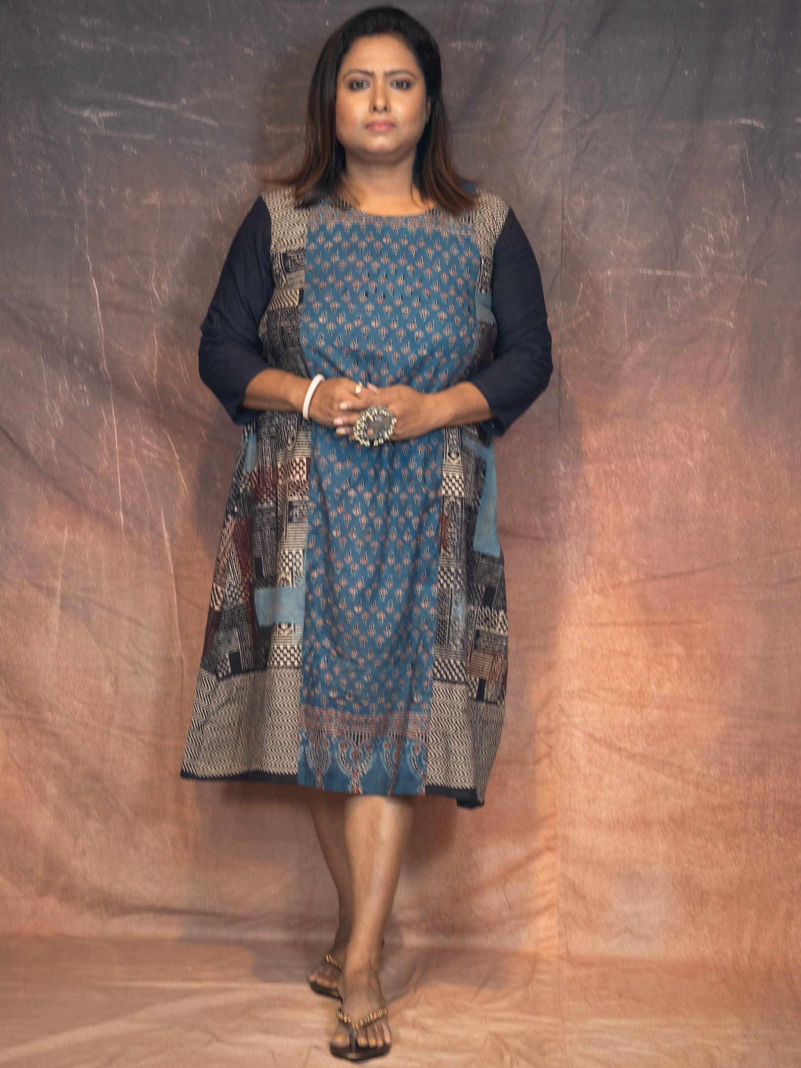 Garacha Ajrakh Dress