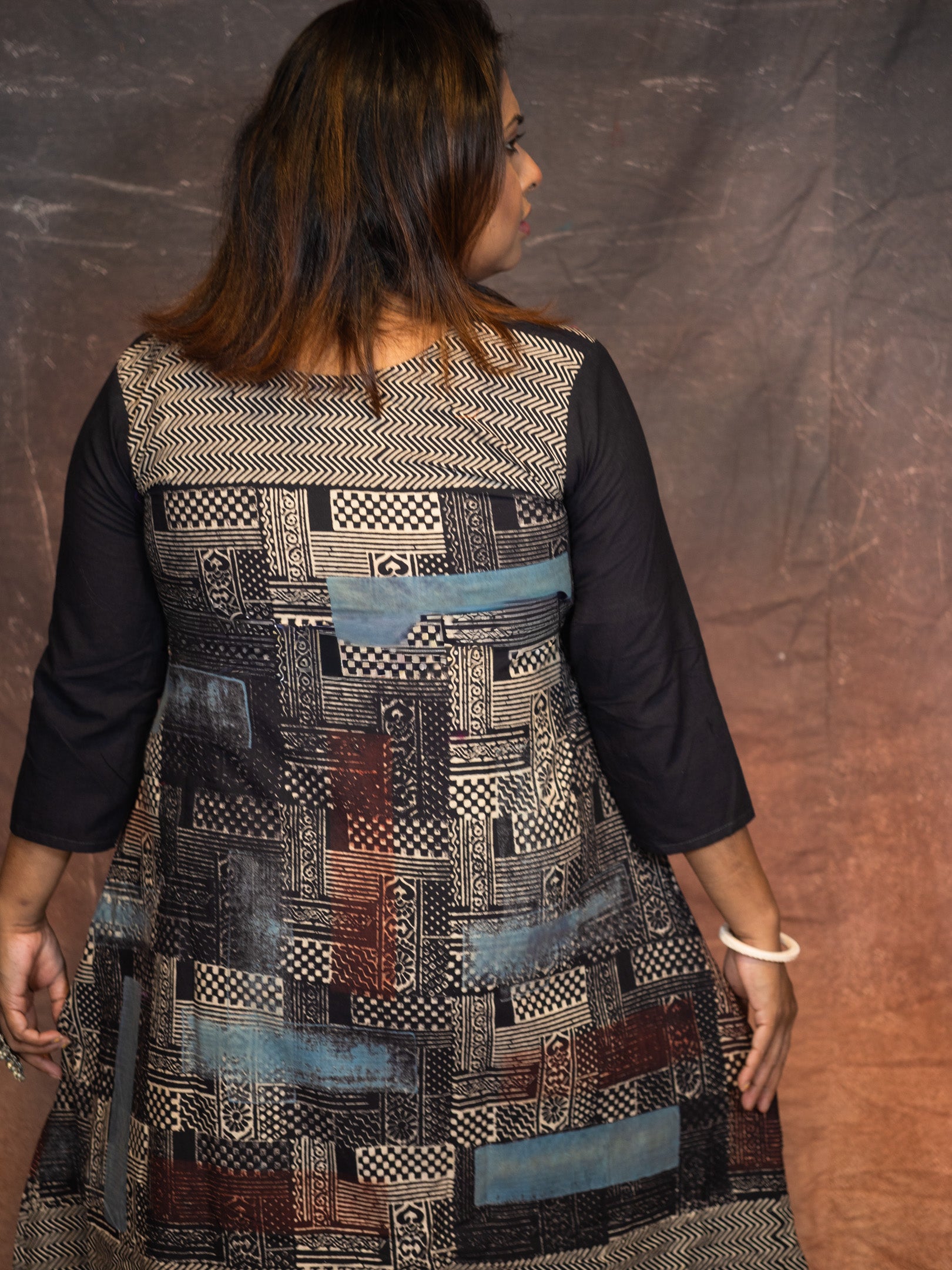 Garacha Ajrakh Dress