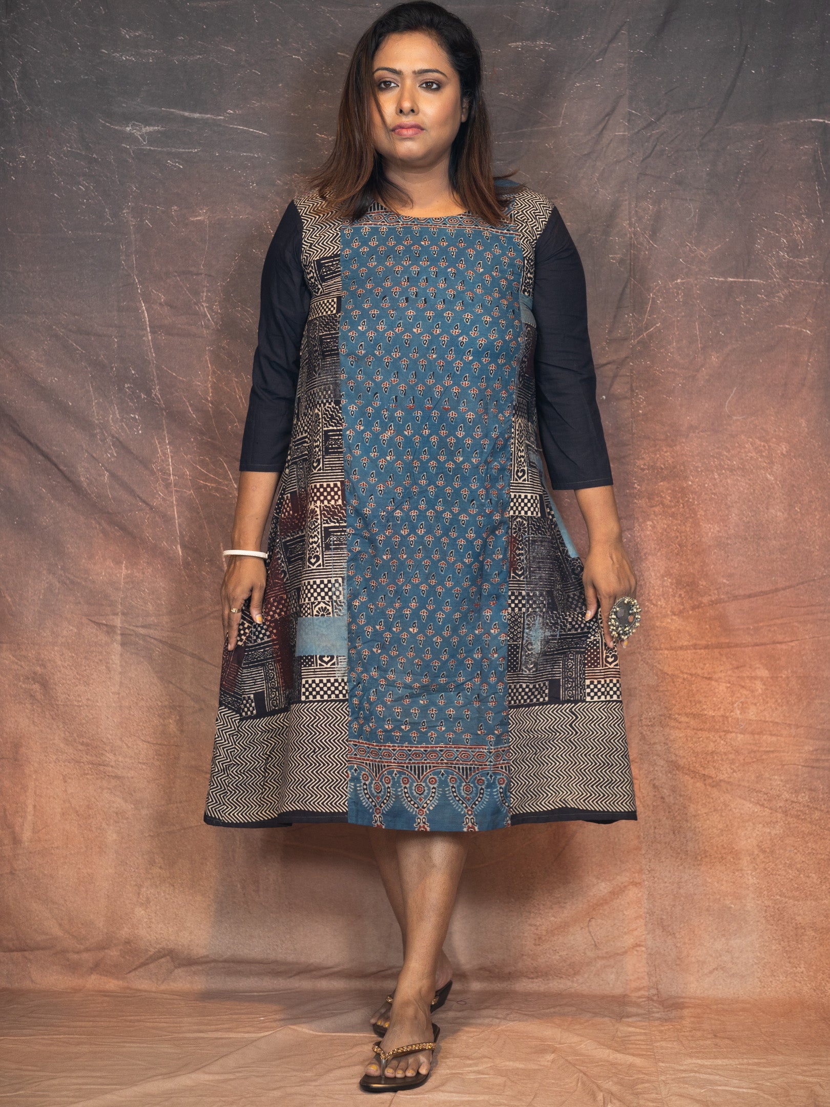 Garacha Ajrakh Dress