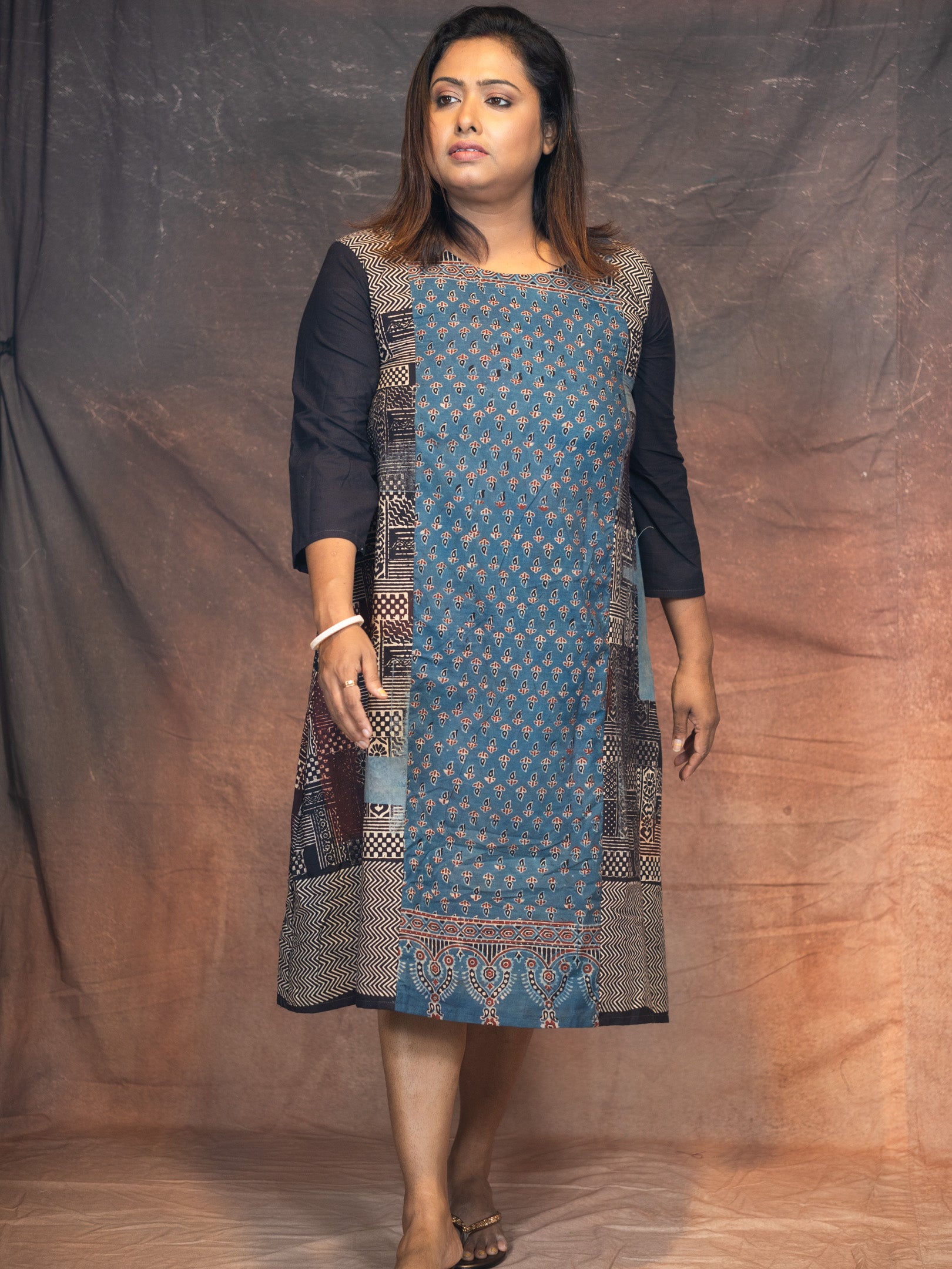 Garacha Ajrakh Dress