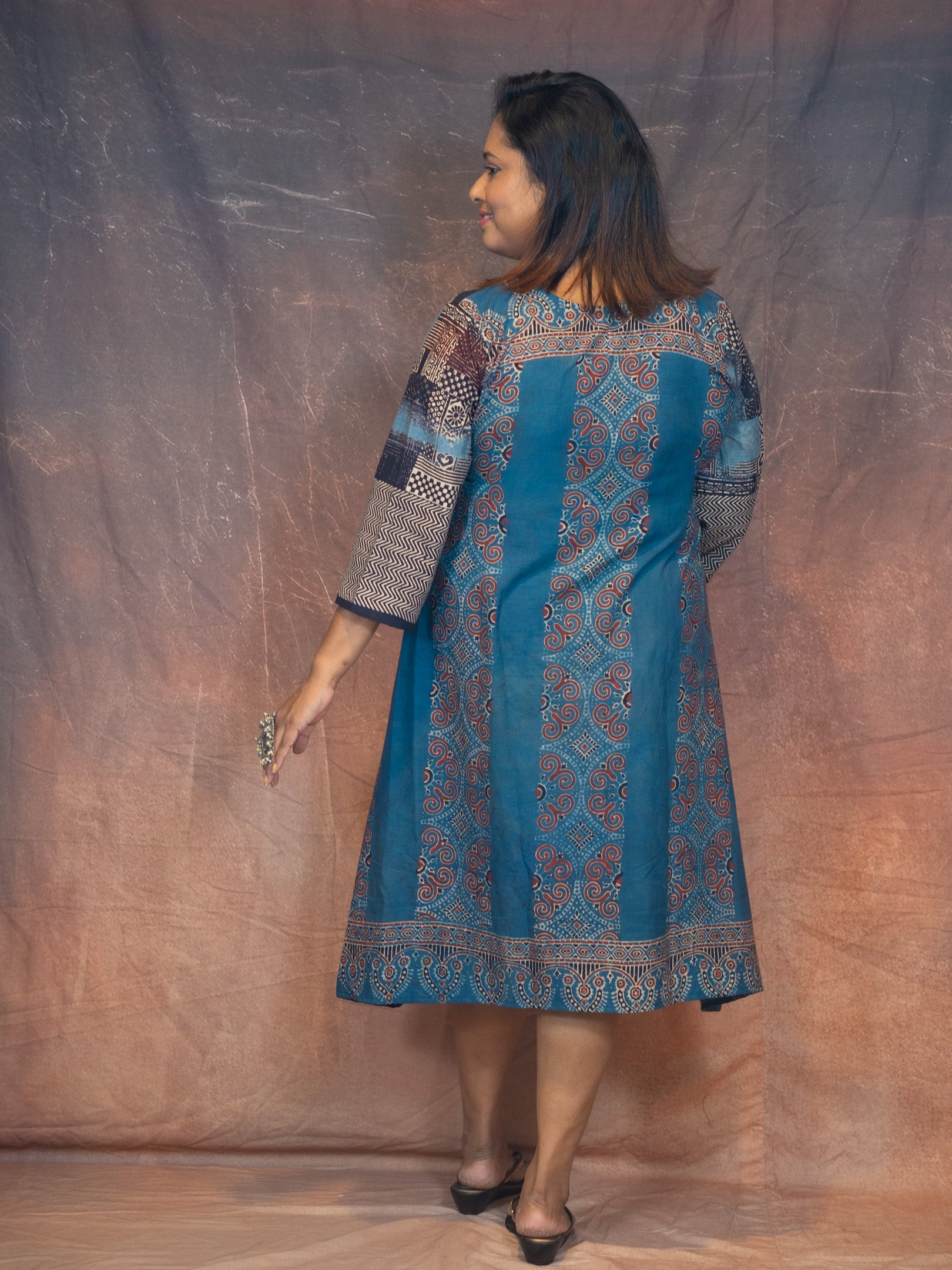 Ajrakh A Line dress