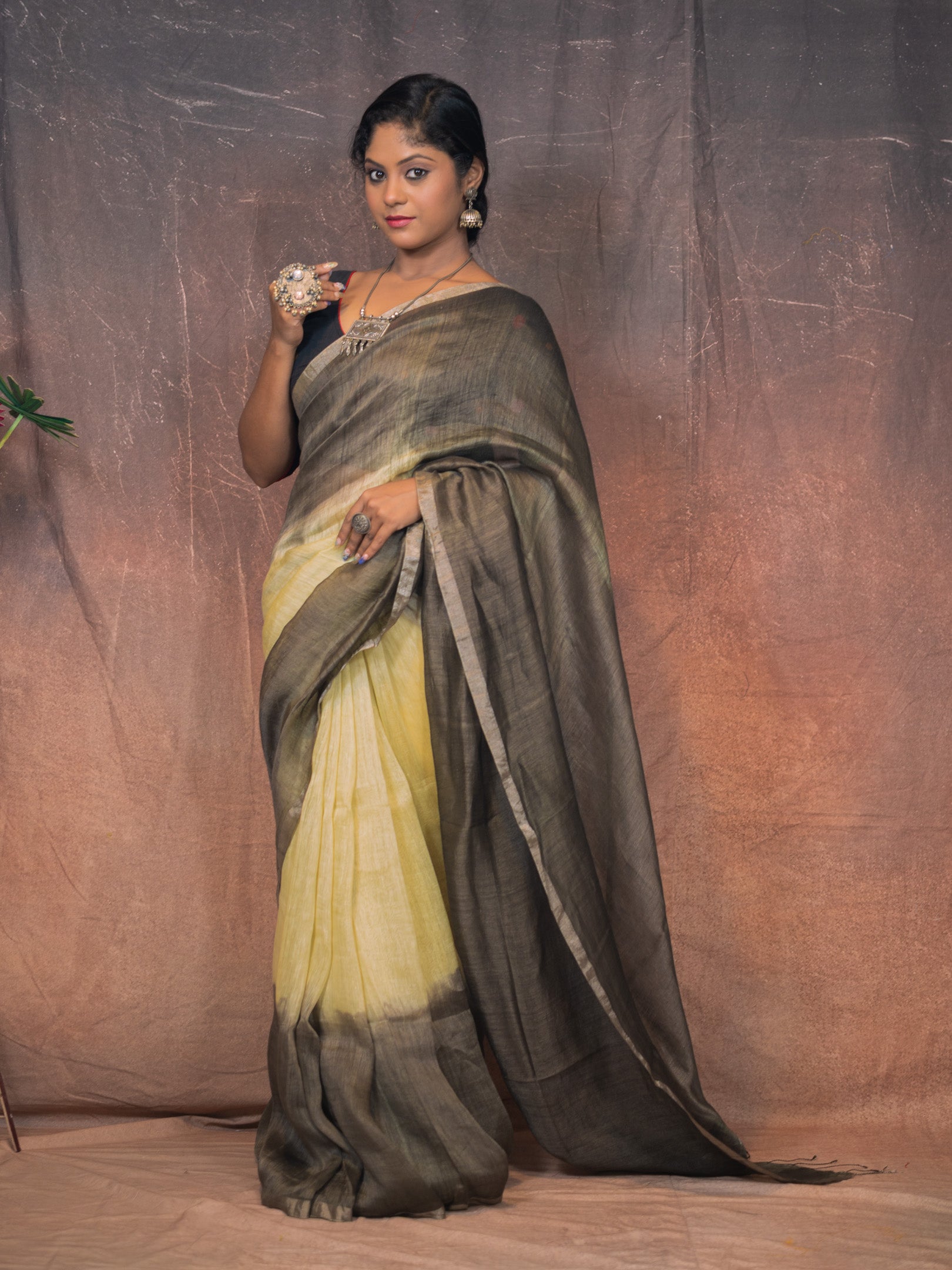 Slk Linen Saree