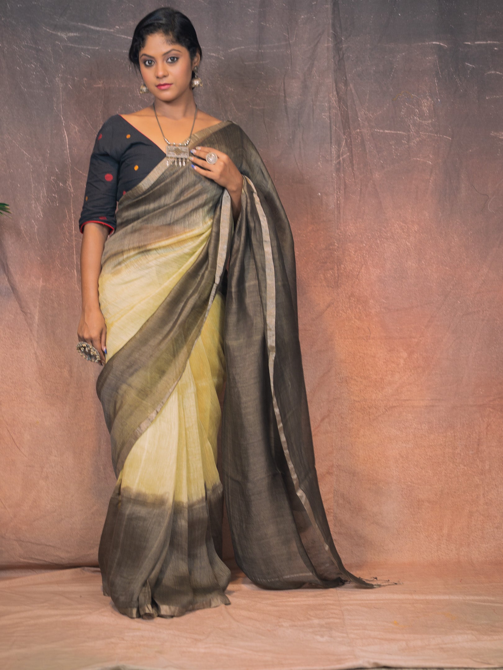 Slk Linen Saree