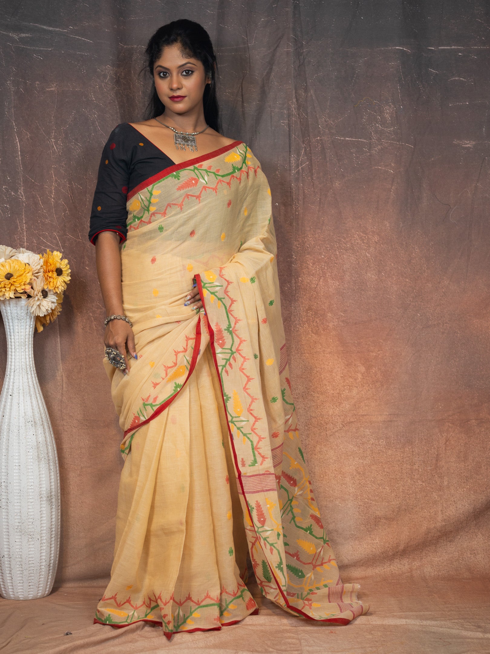 Chandan Jamdani Saree