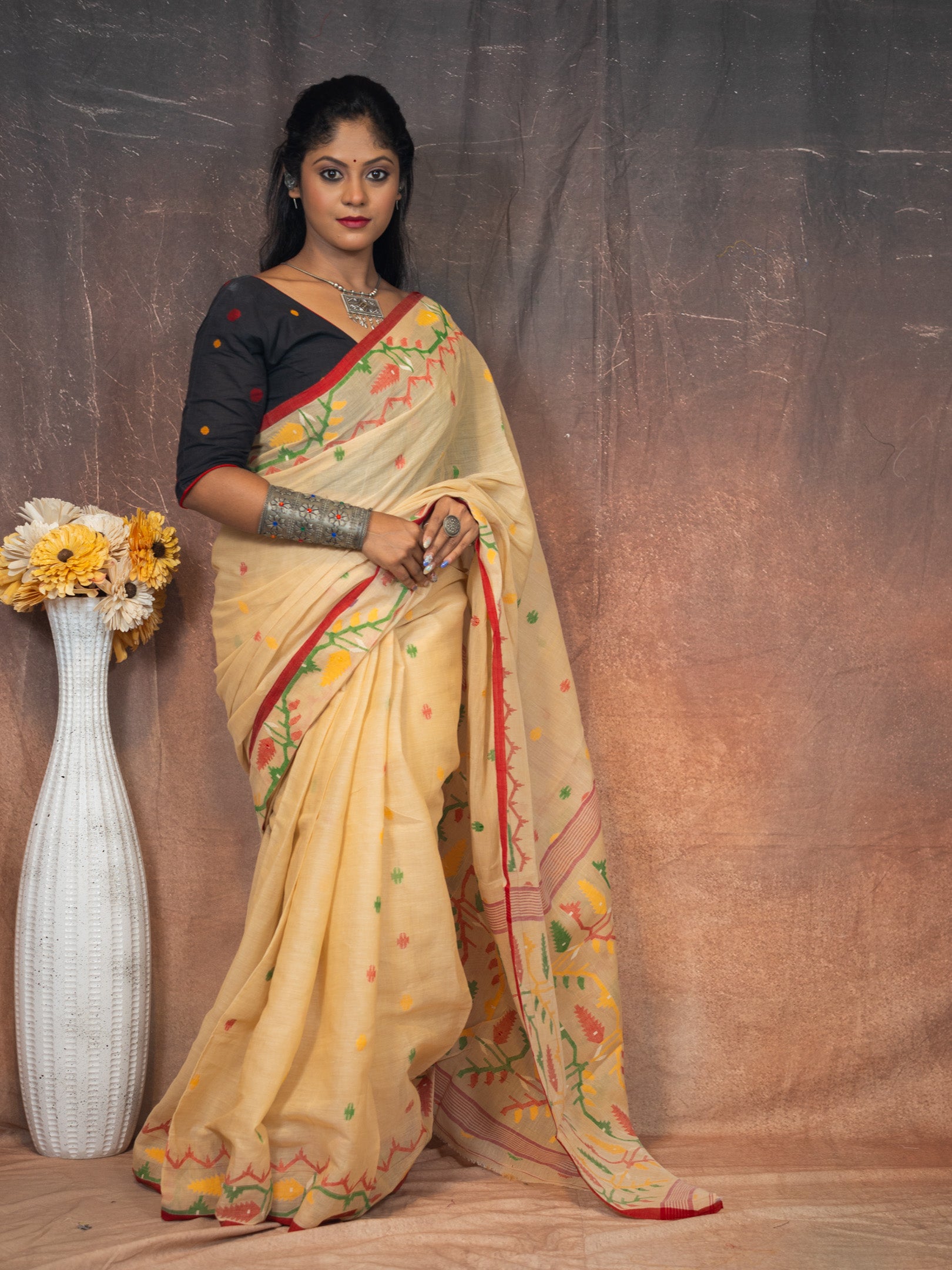 Chandan Jamdani Saree