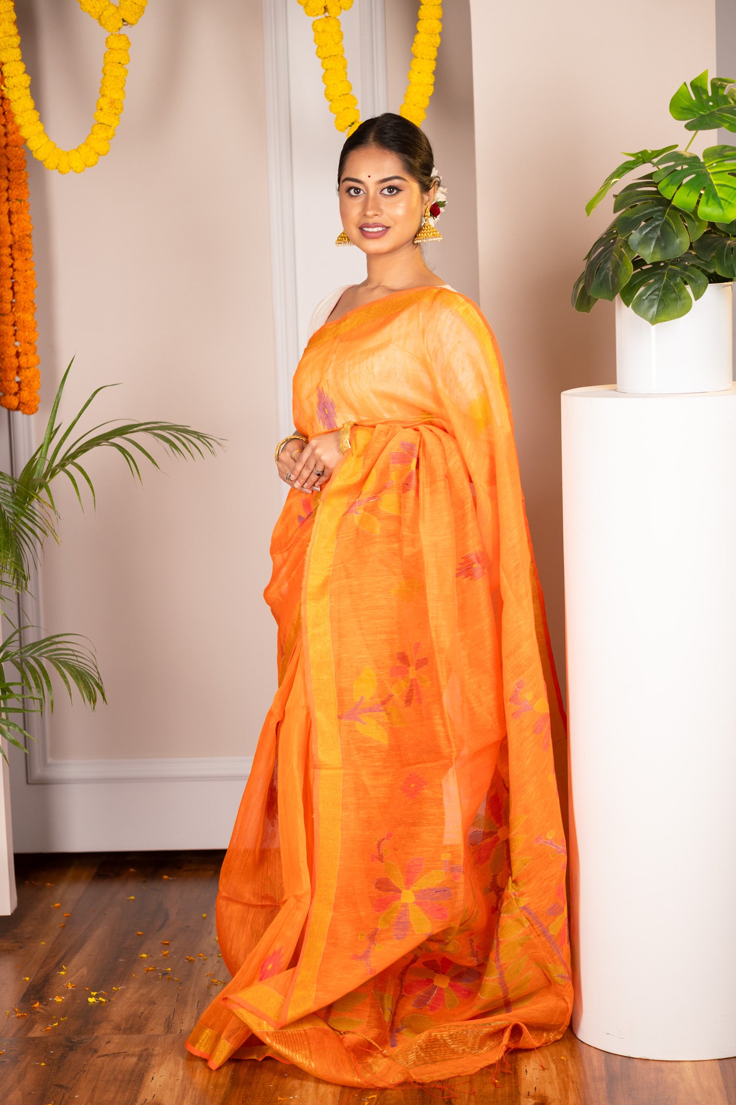 Rangrez Silk Jamdani Saree