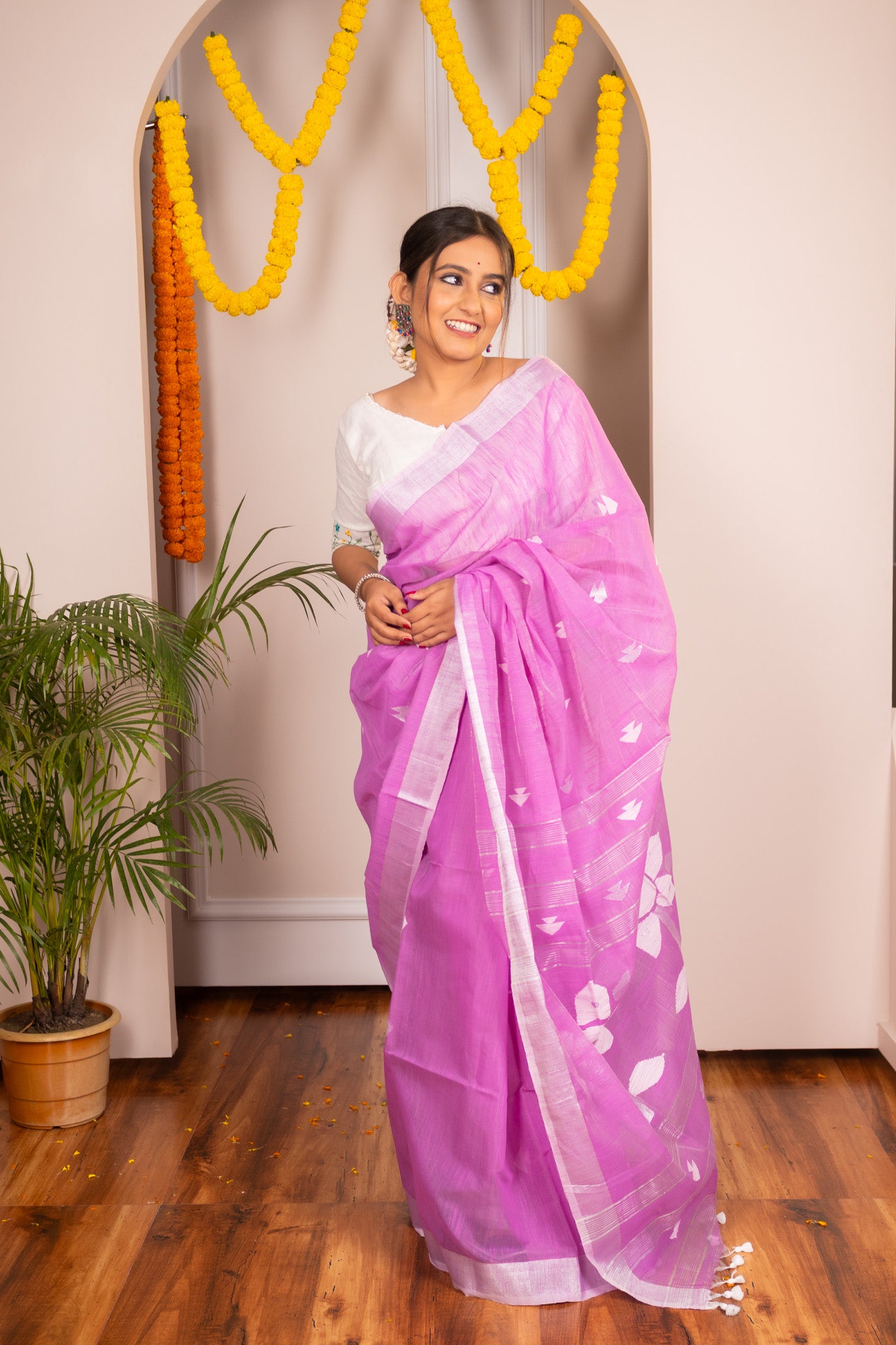 Deepanjali Silk Jamdani Saree