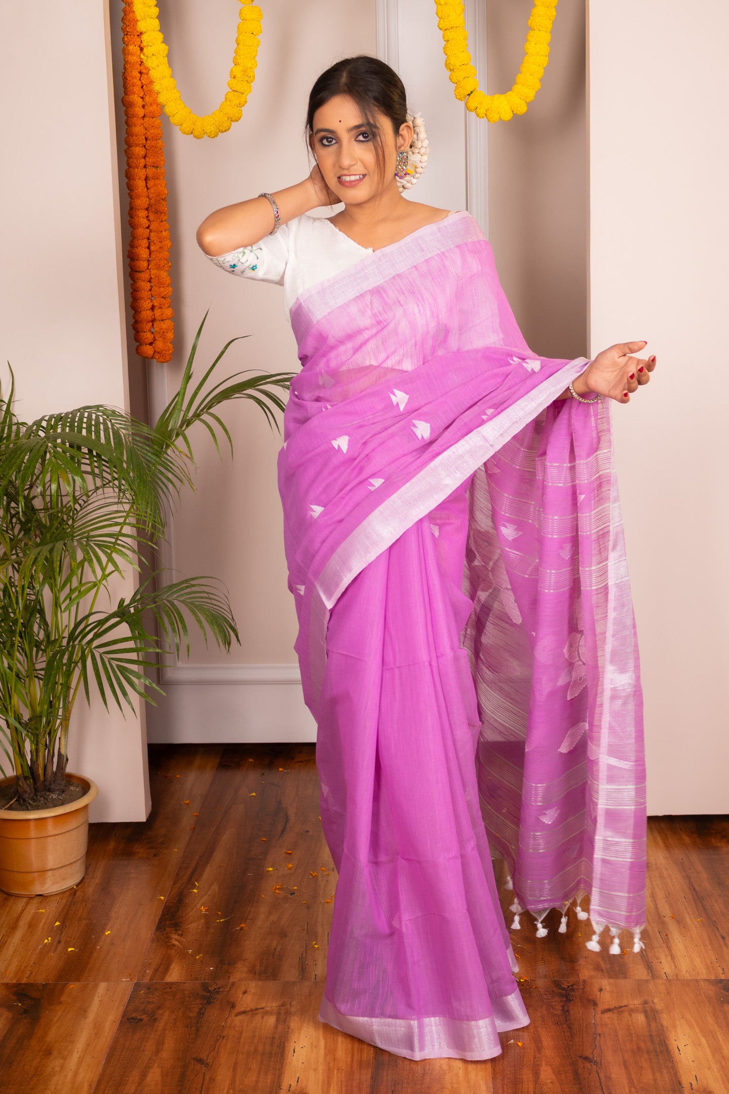 Deepanjali Silk Jamdani Saree